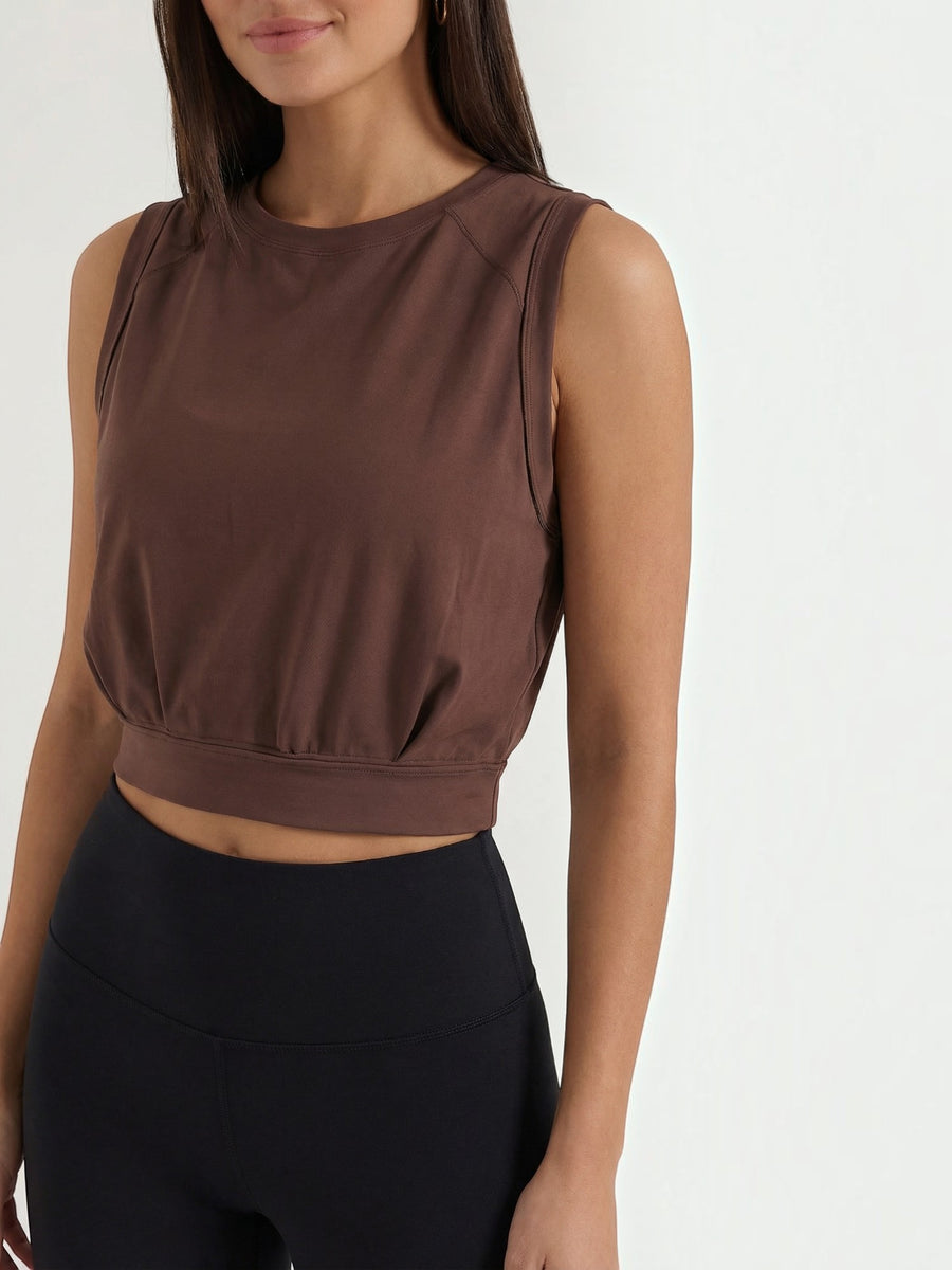 Faye Damen Crop Trägertop | Weicher Baumwollmix, Ärmellos, Sportlich - 22