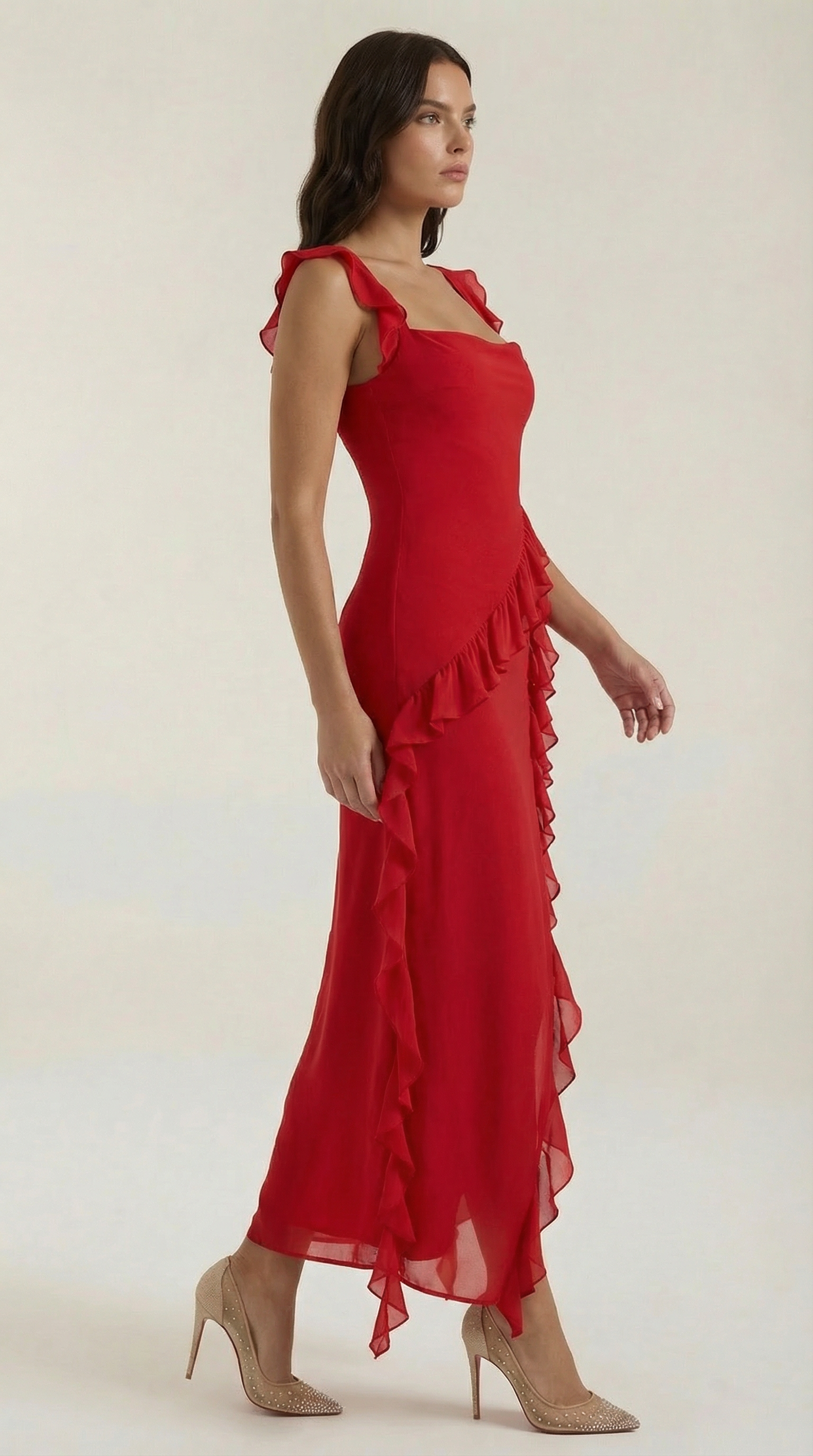 Susan Maxikleid mit Rüschen