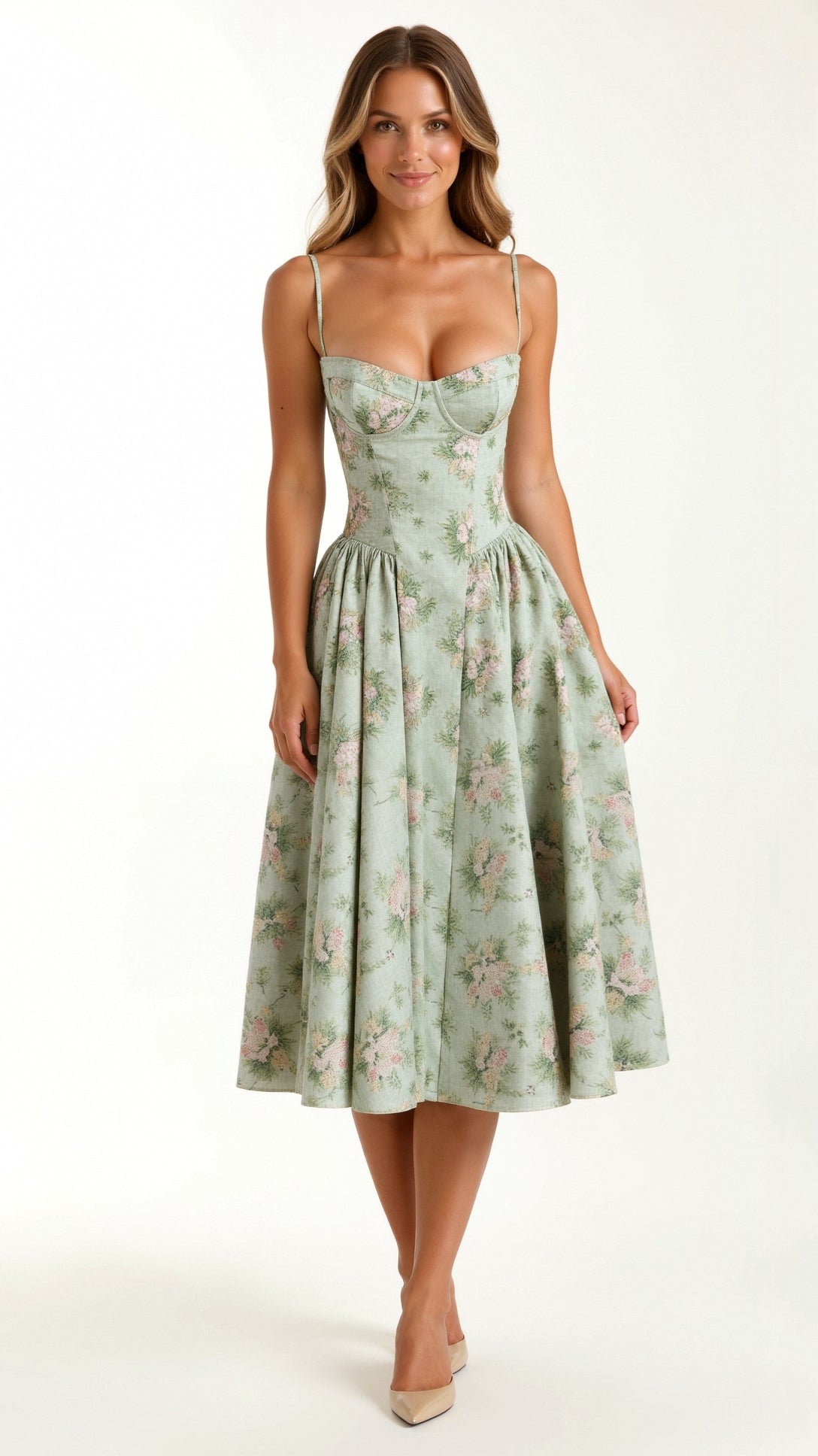 Odette Korsett-Midikleid