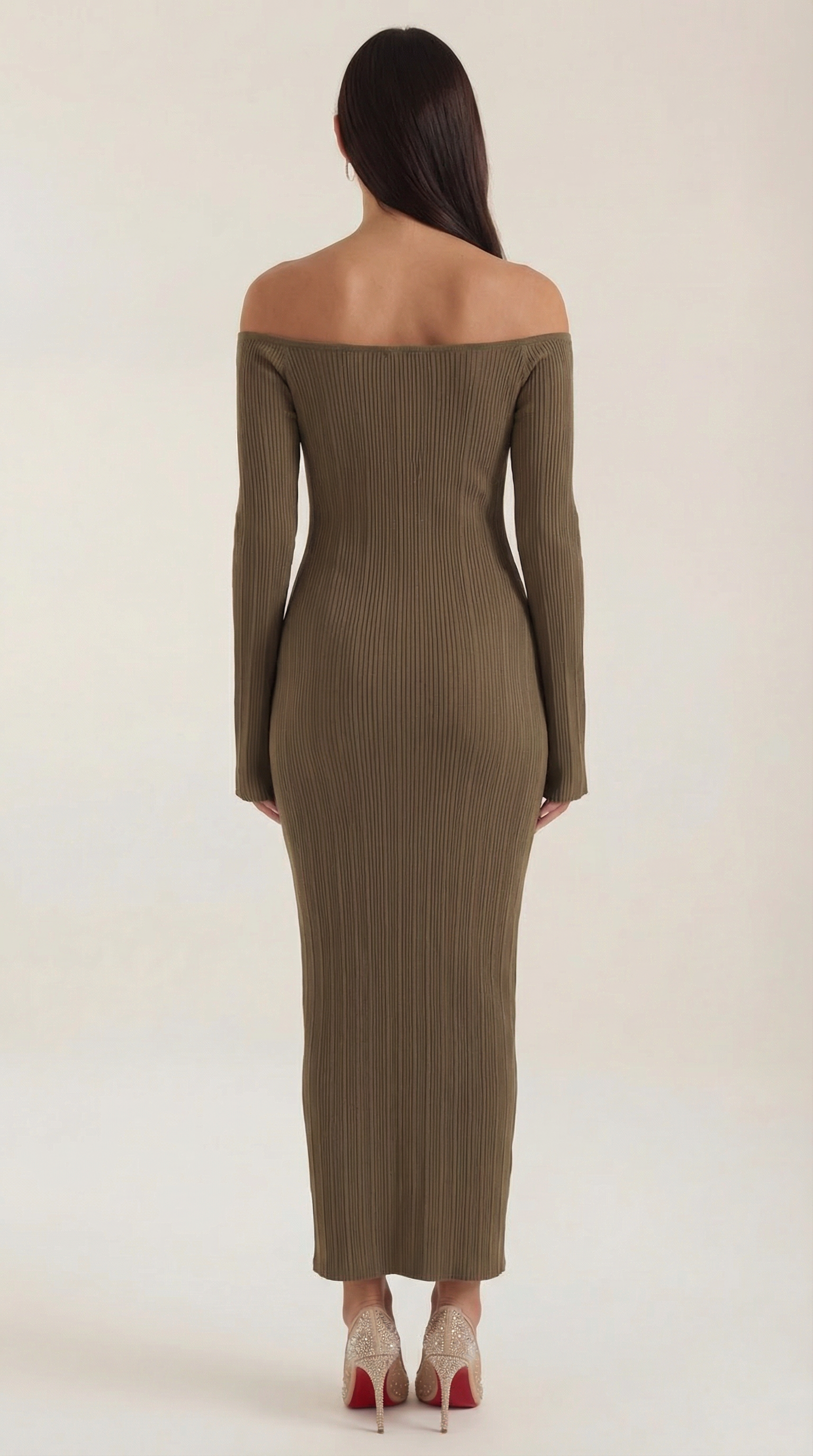 Quinlan Maxi-Off-Shoulder-Bodycon-Kleid