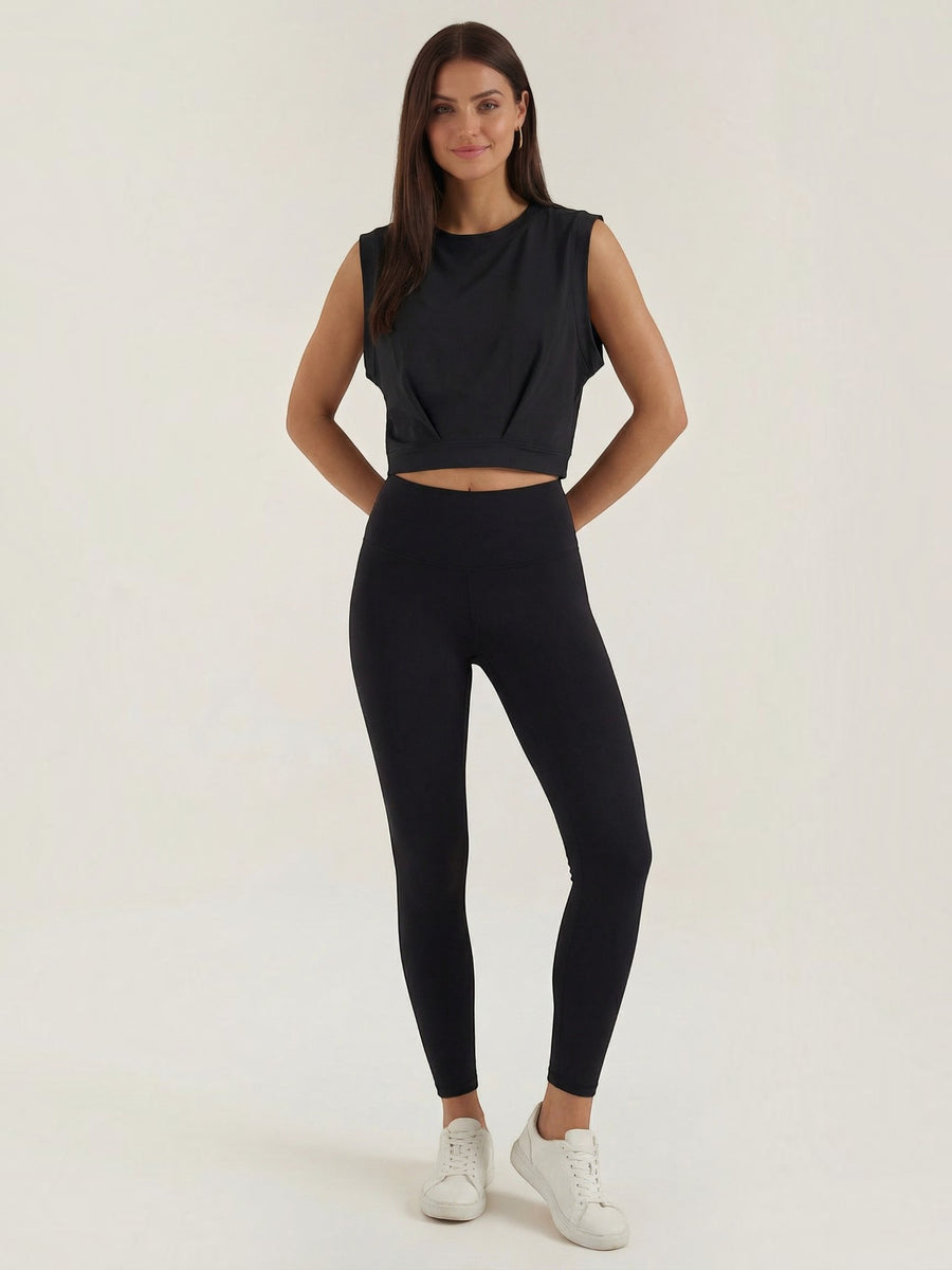 Faye Damen Crop Trägertop | Weicher Baumwollmix, Ärmellos, Sportlich - 2