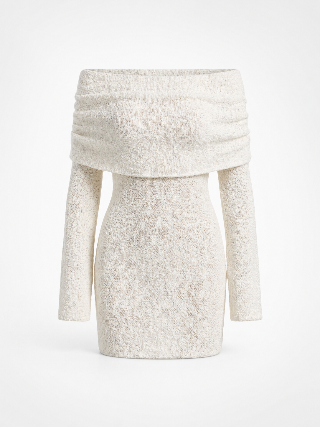 Rochelle Strickkleid Schulterfrei mit Langarm
