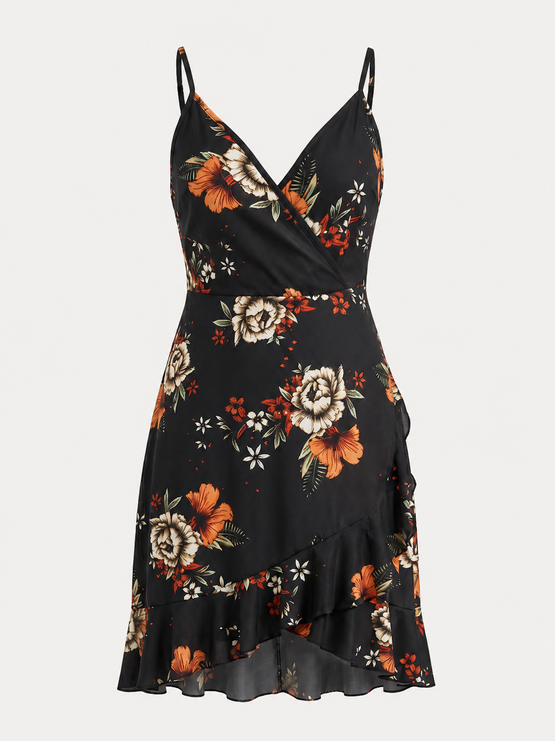 Willow Minikleid mit Wickeloptik und Volantsaum