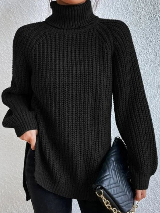 Silja Rollkragenpullover mit Rippstrick