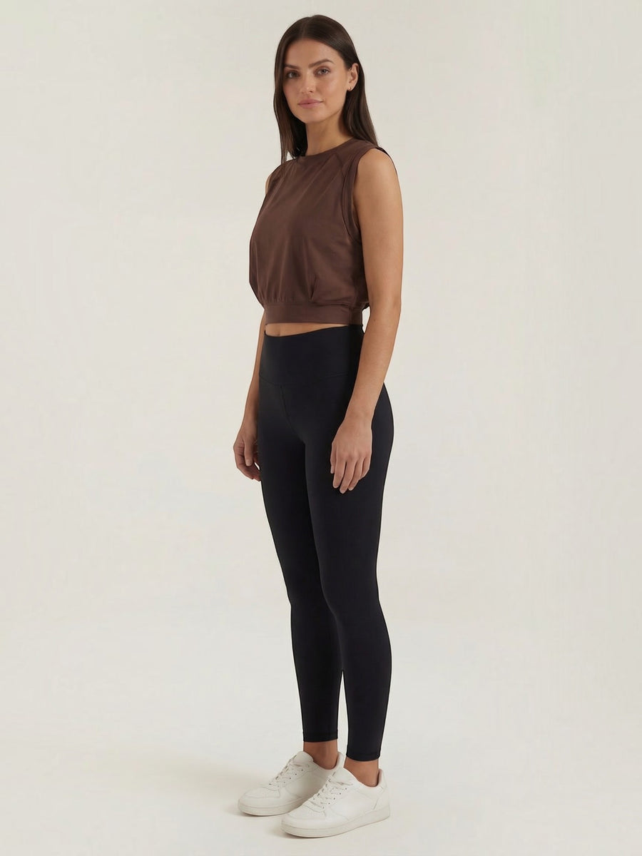 Faye Damen Crop Trägertop | Weicher Baumwollmix, Ärmellos, Sportlich - 21
