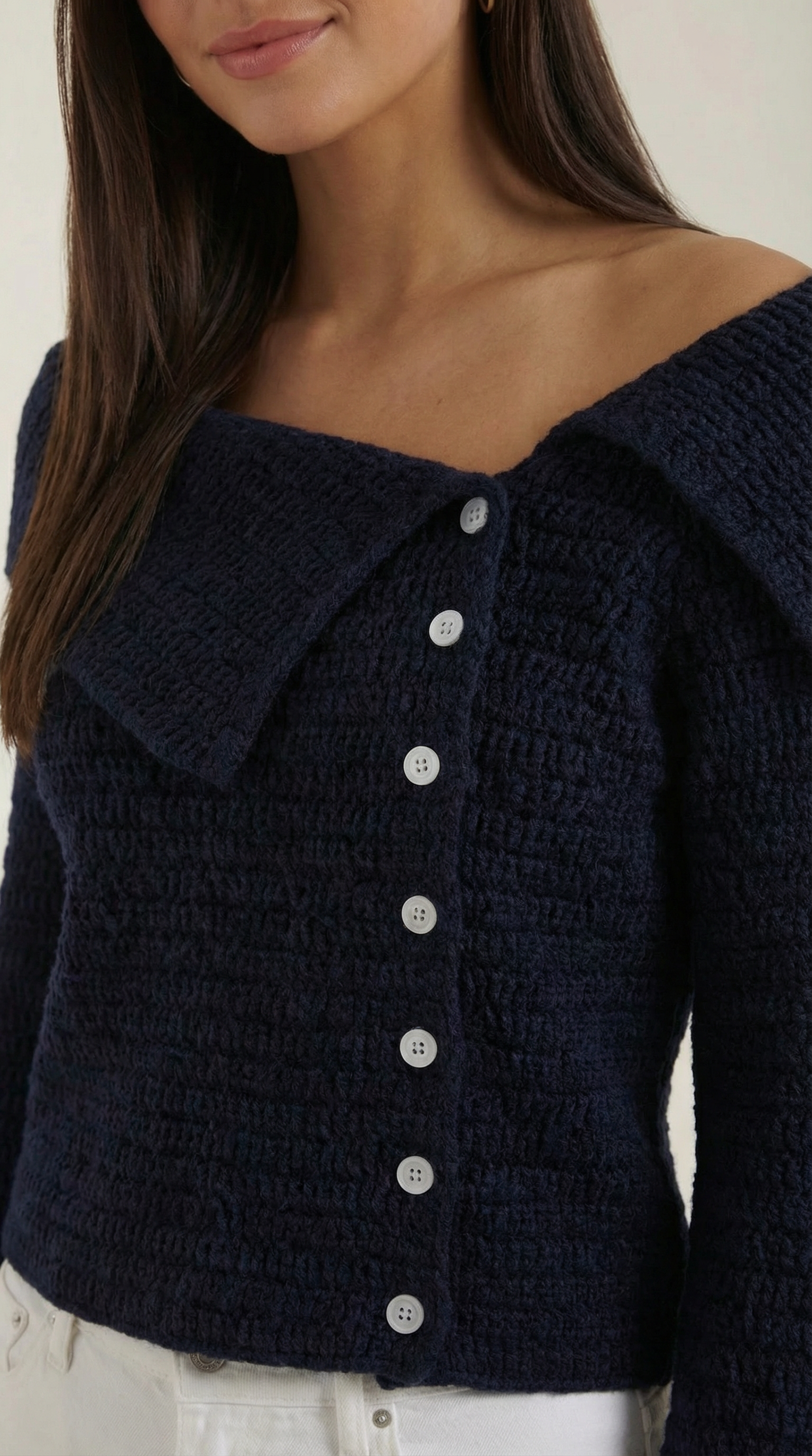 Sarah Asymmetrisches Strickoberteil