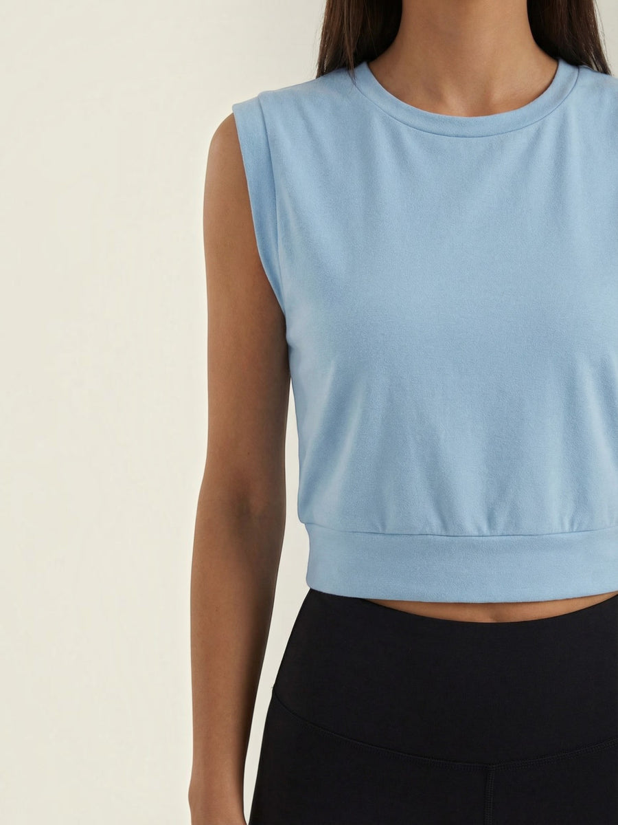 Faye Damen Crop Trägertop | Weicher Baumwollmix, Ärmellos, Sportlich - 16