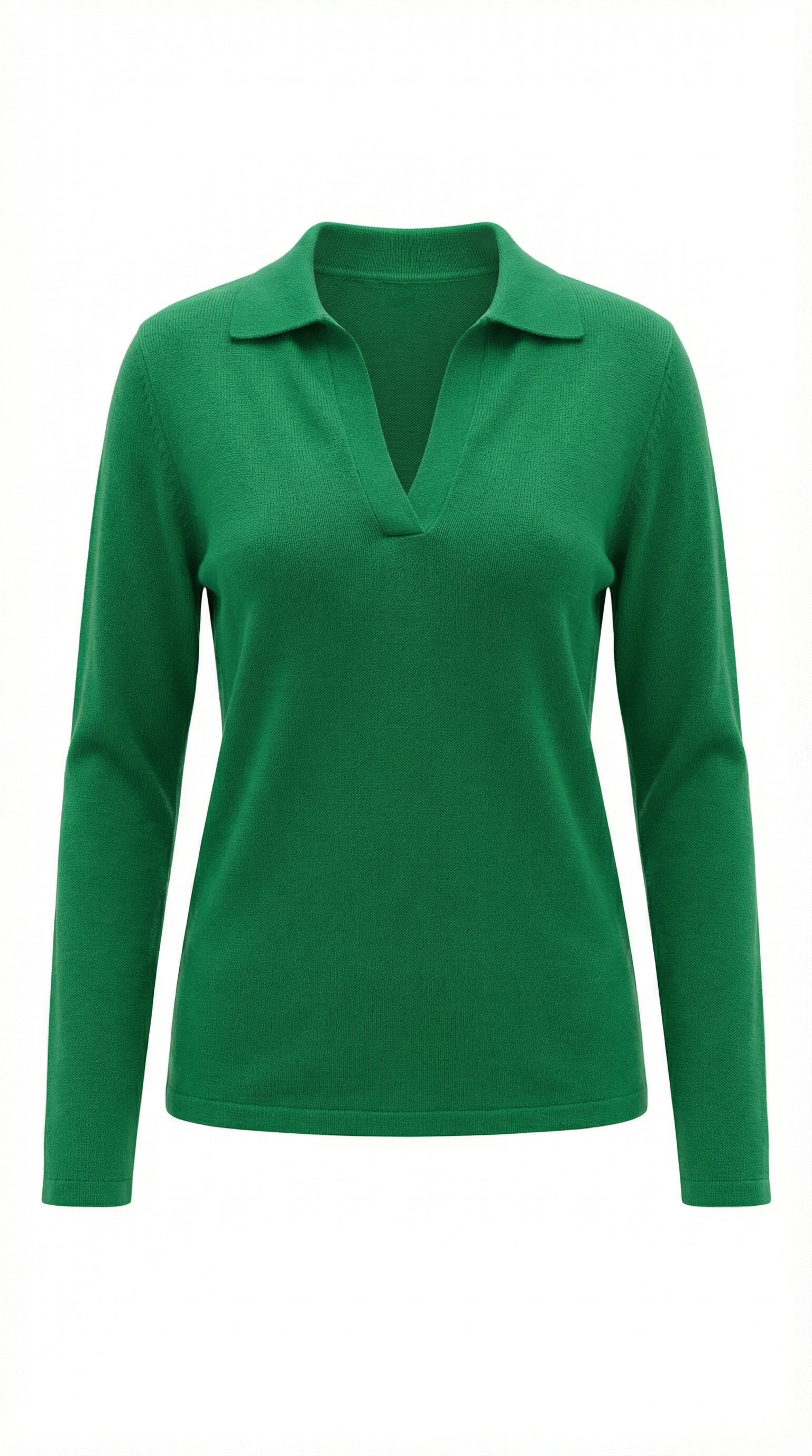 Margaret Freizeit-Polo-Pullover mit V-Ausschnitt