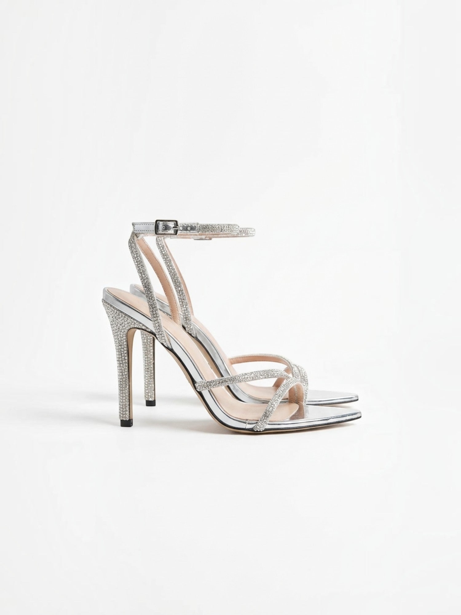 Virelle High Heel Sandaletten mit Strassriemchen