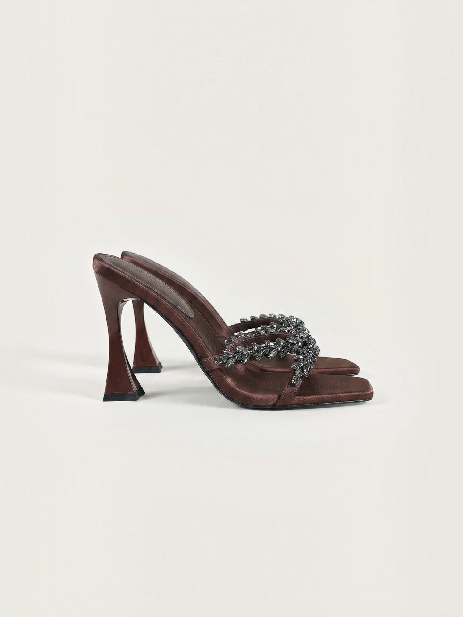 Jesselle High Heel Mules mit Strassriemchen