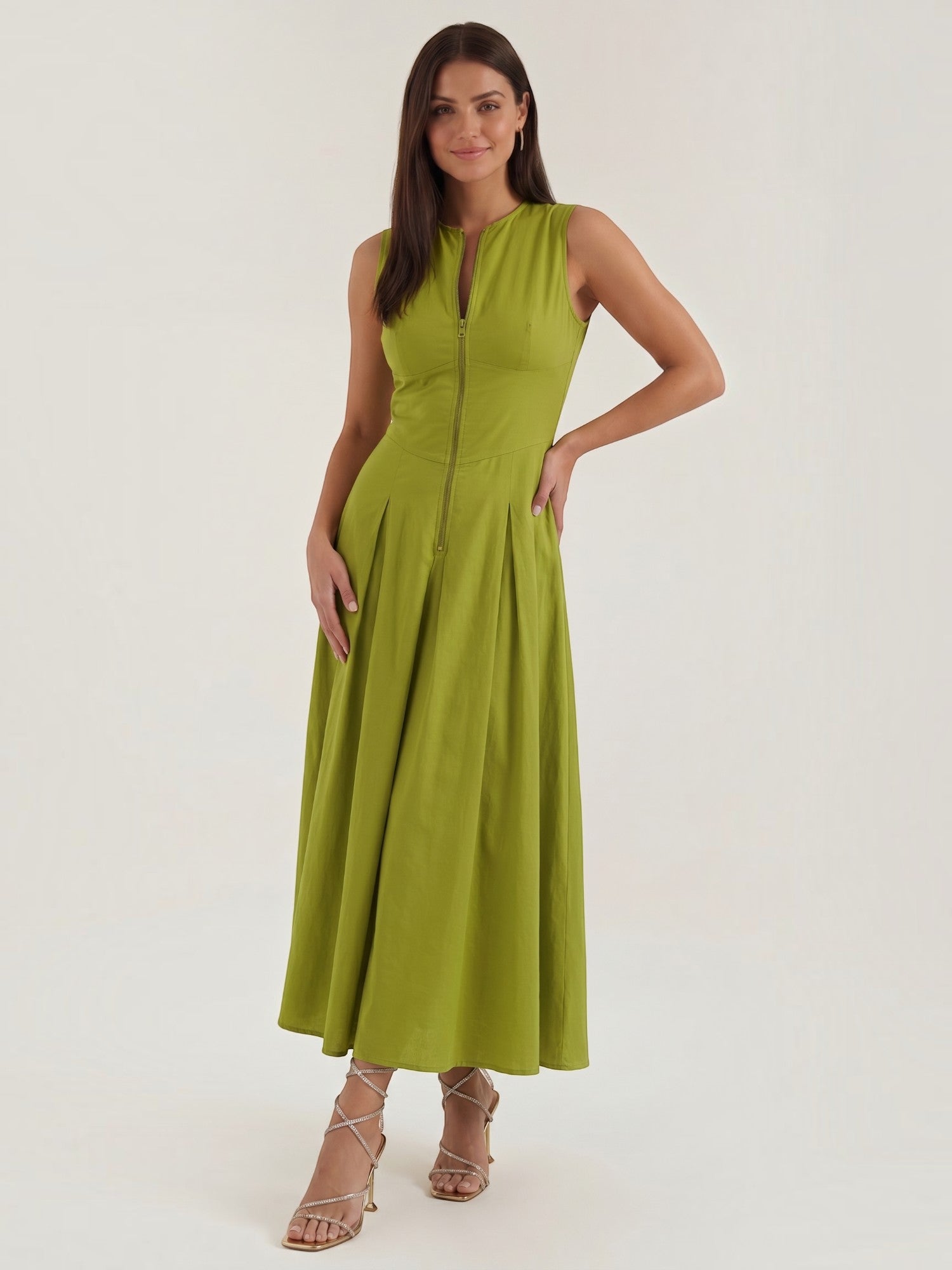 Nancy Midi-Kleid mit A-Linie Schnitt