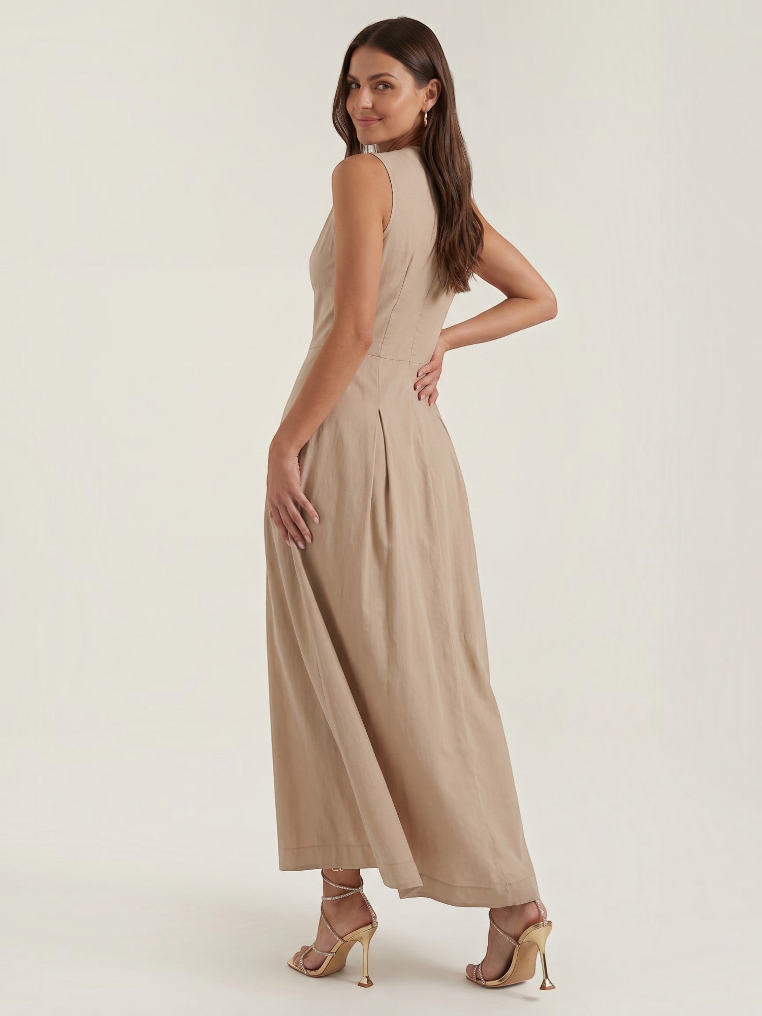 Nancy Midi-Kleid mit A-Linie Schnitt