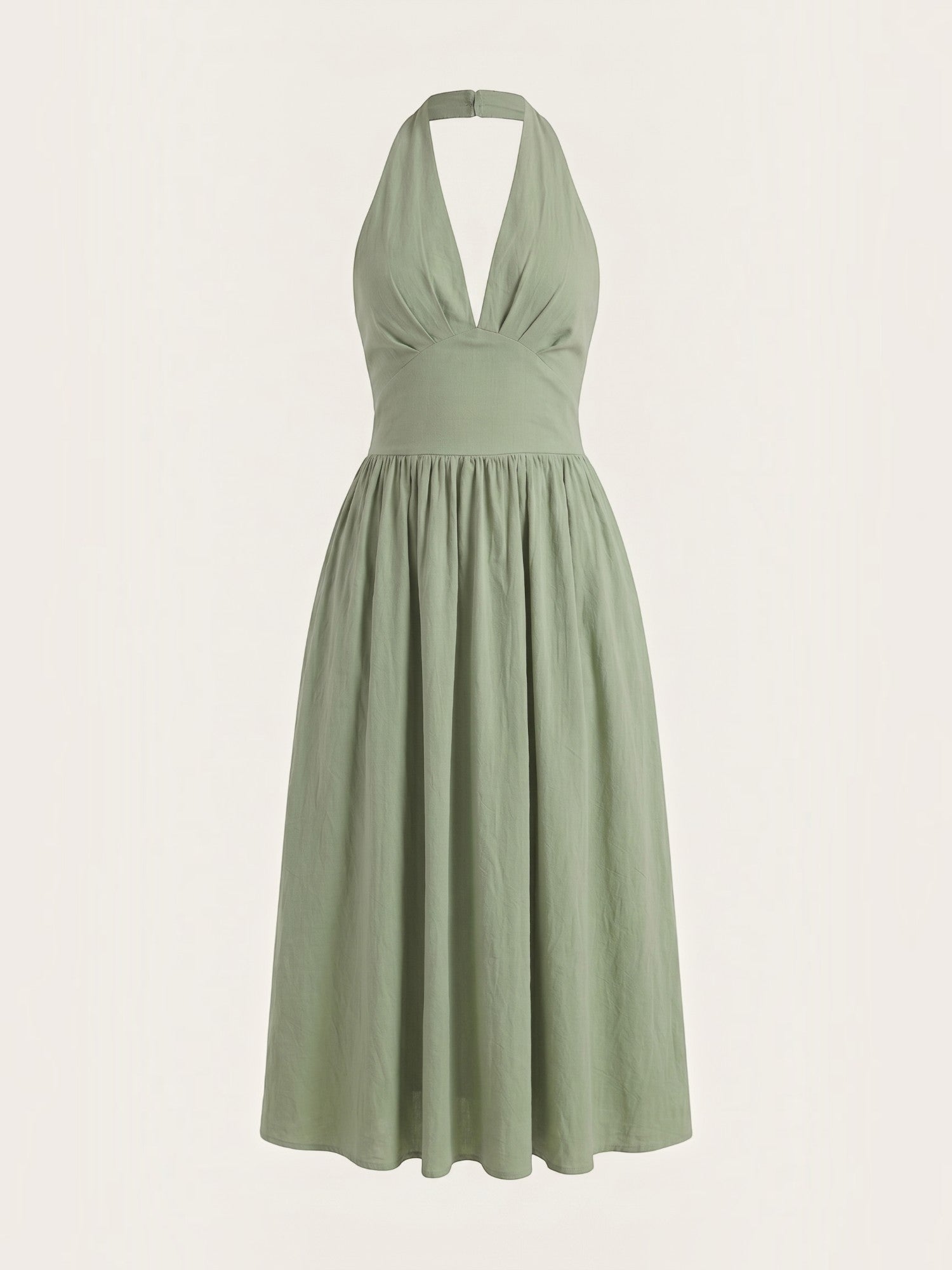 Harlow Neckholder-Midikleid mit V-Ausschnitt