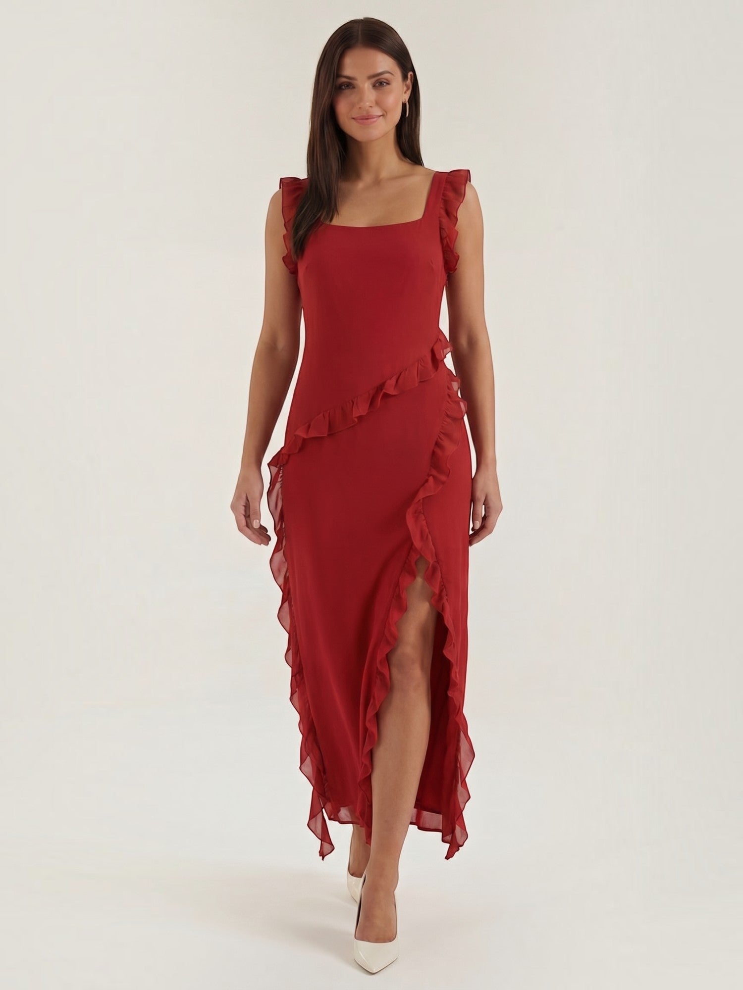 Susan Maxikleid mit Rüschen