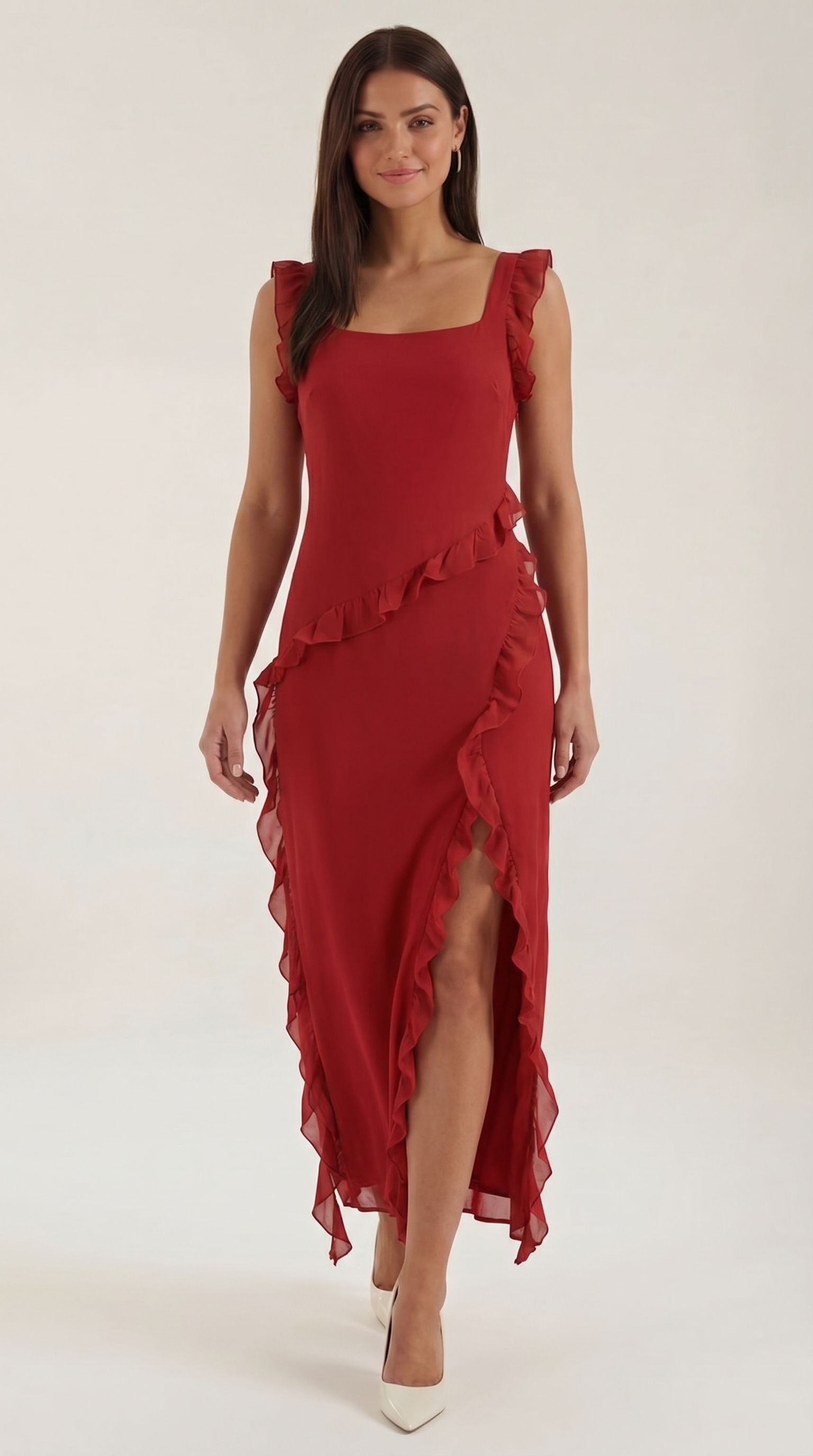Susan Maxikleid mit Rüschen