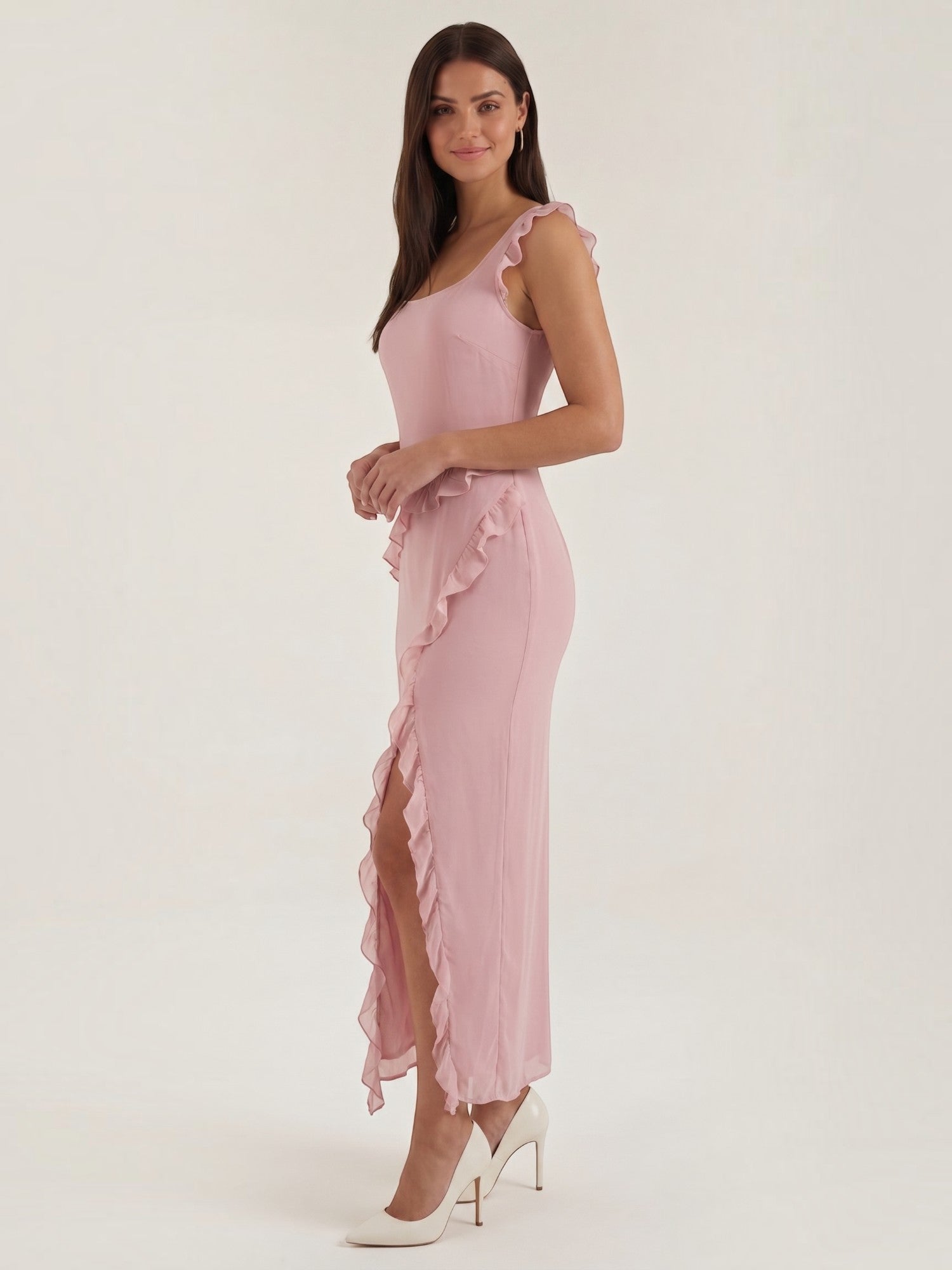 Susan Maxikleid mit Rüschen