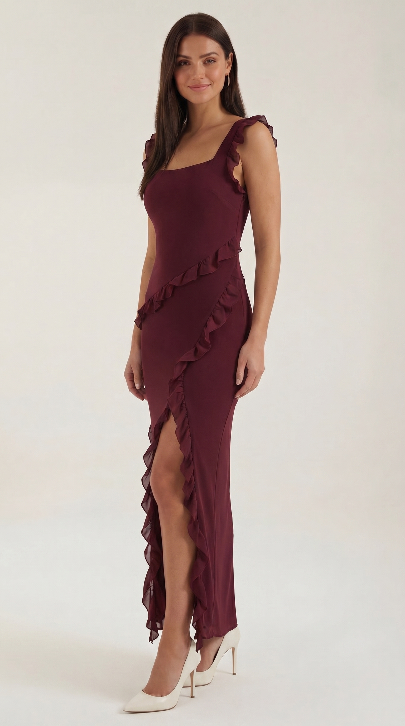 Susan Maxikleid mit Rüschen