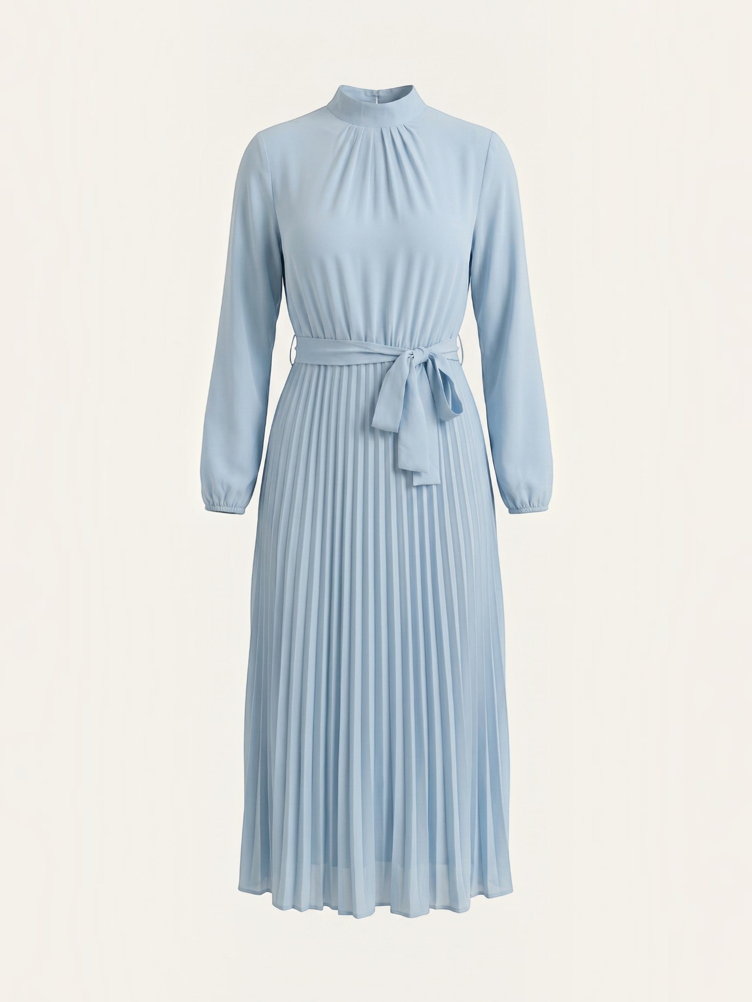 Misty Midi-Plisseekleid mit Bindegürtel