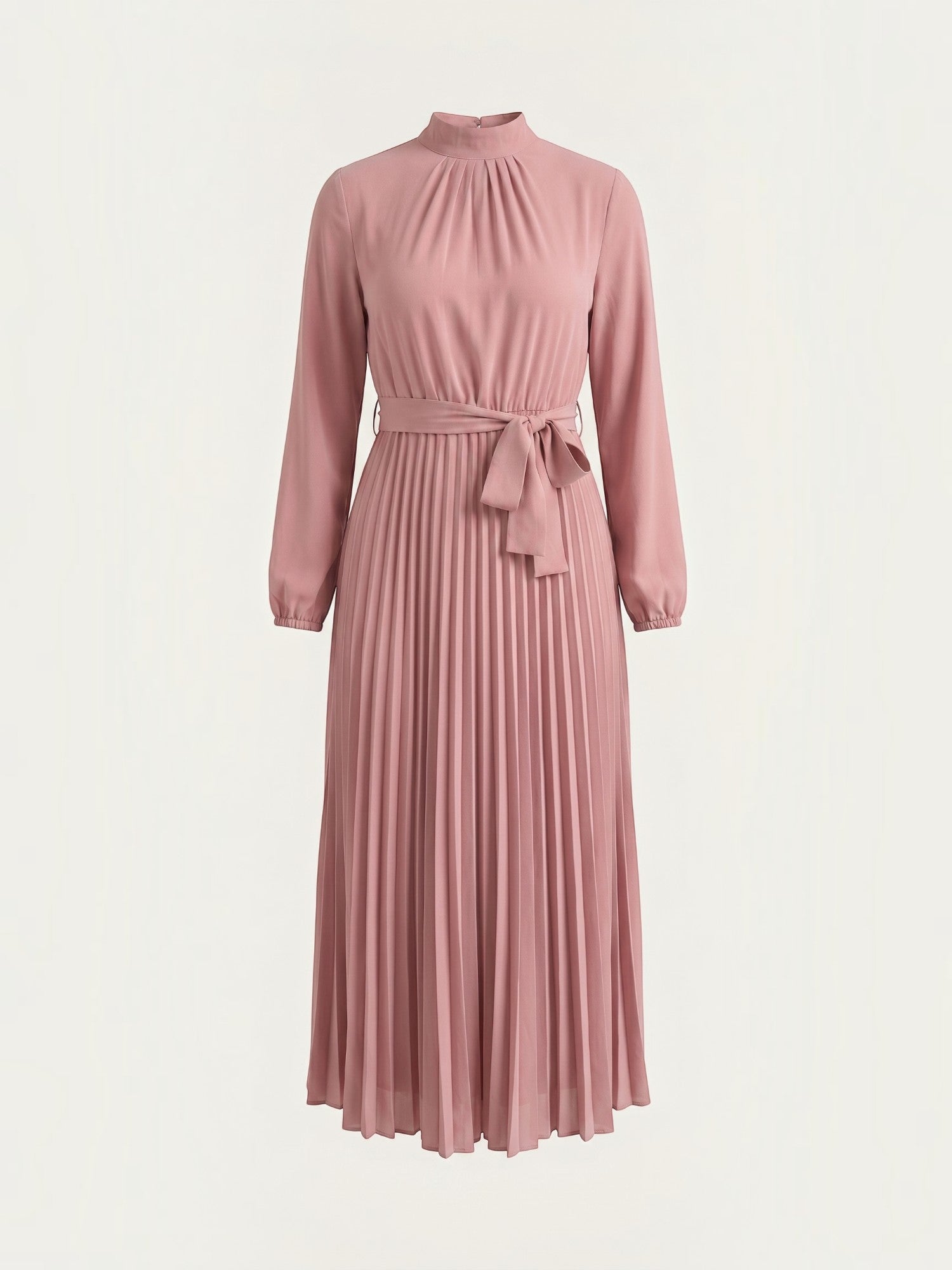 Misty Midi-Plisseekleid mit Bindegürtel