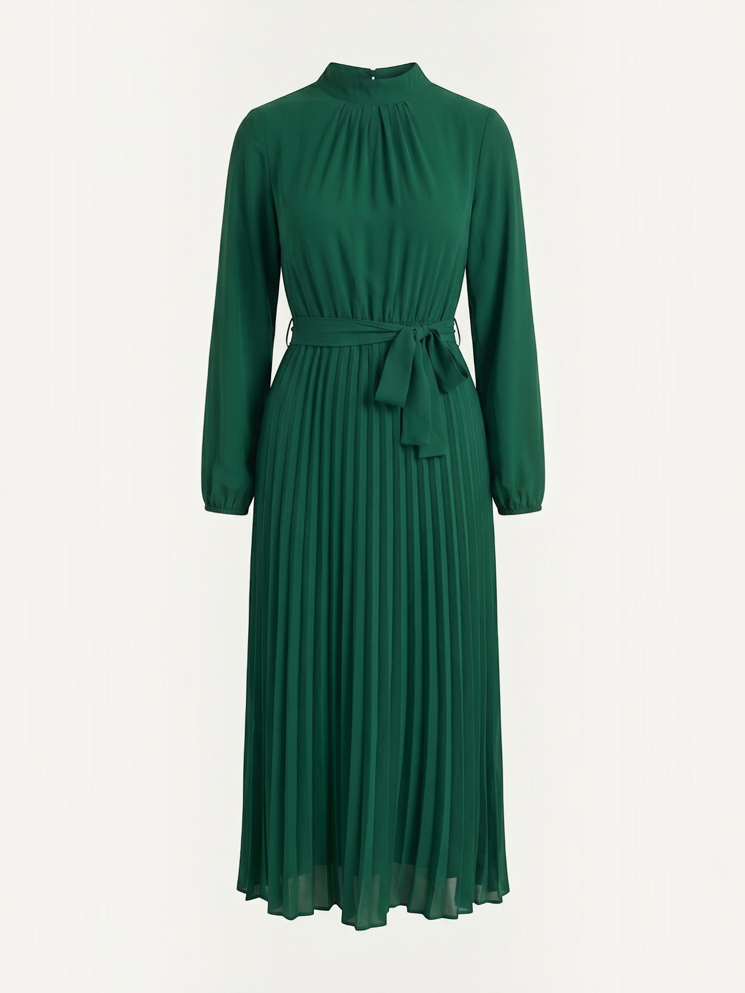 Misty Midi-Plisseekleid mit Bindegürtel