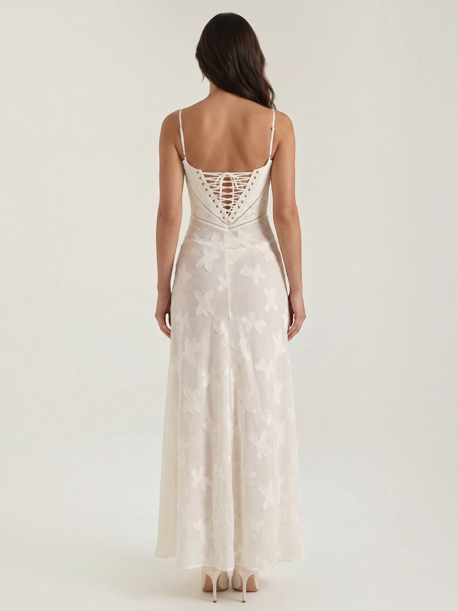 Arabelle Maxikleid mit Jacquard-Stoff