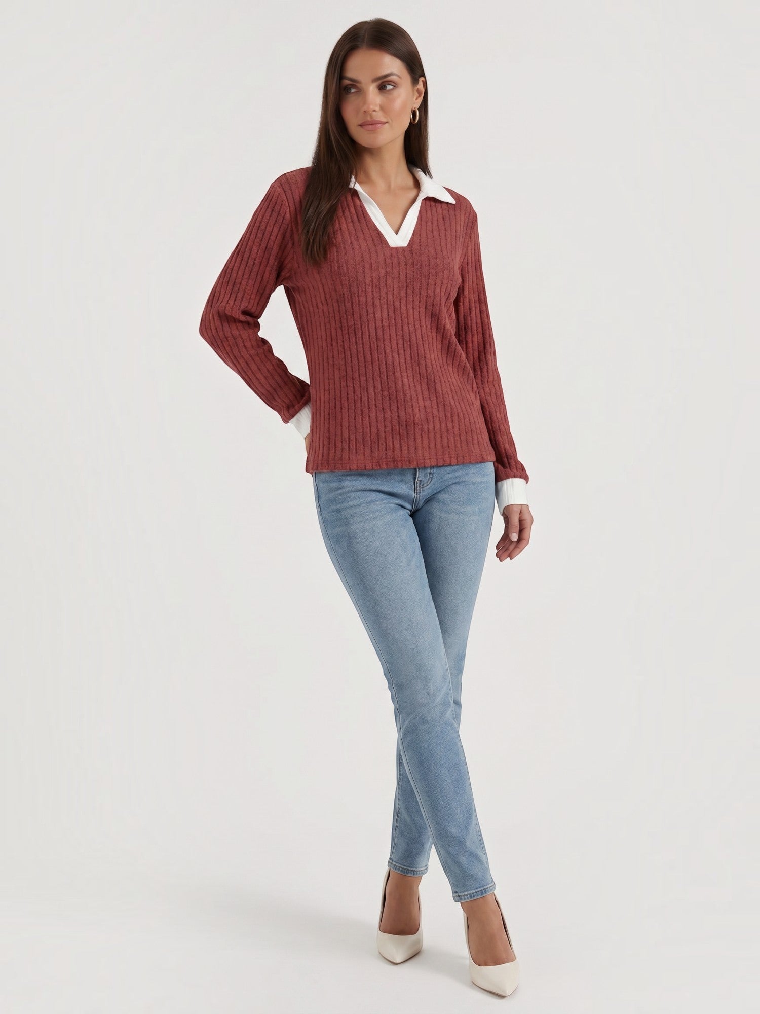 Althea Strickpullover mit V-Ausschnitt
