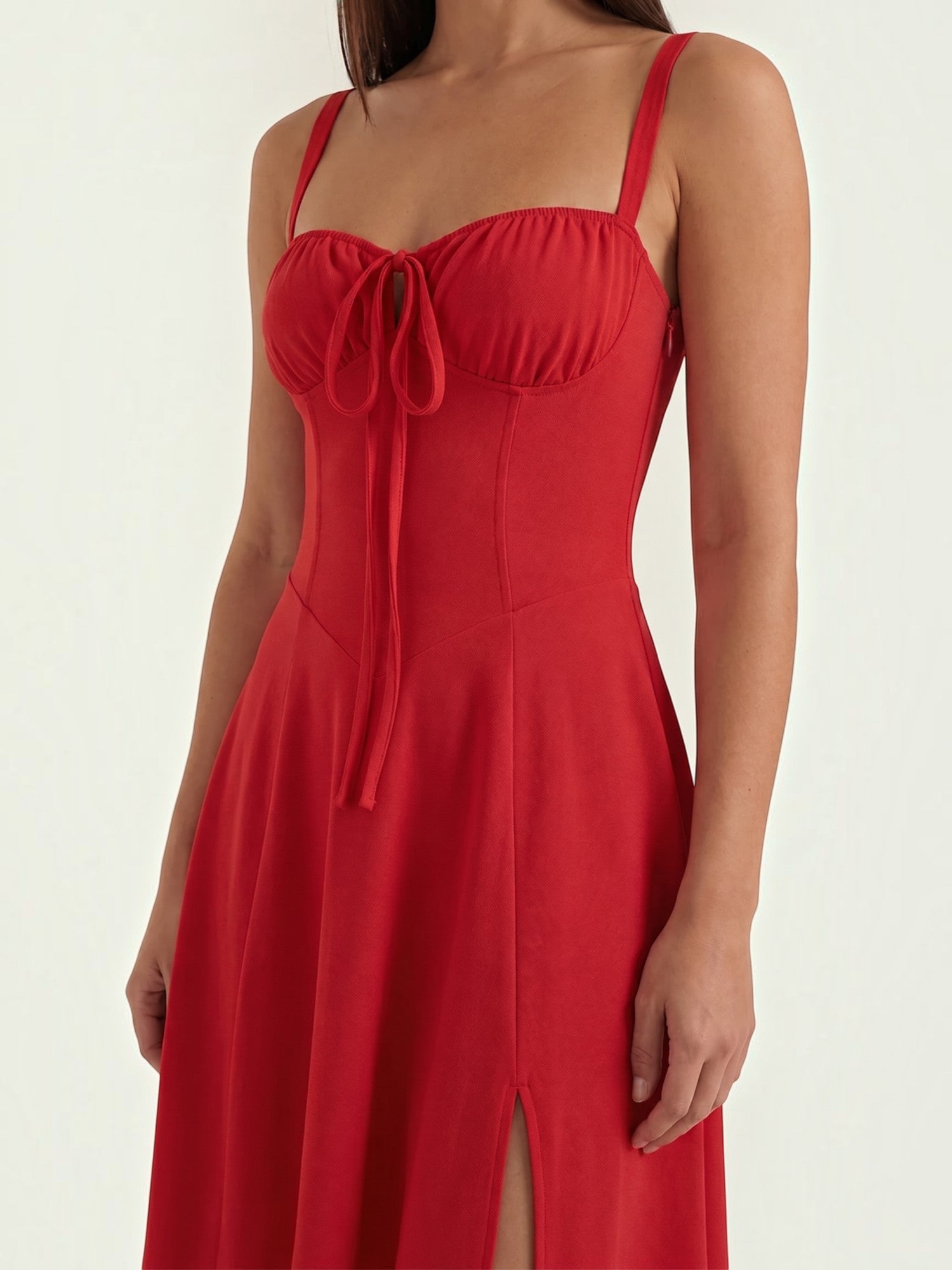 Jade Midikleid mit Schnürung