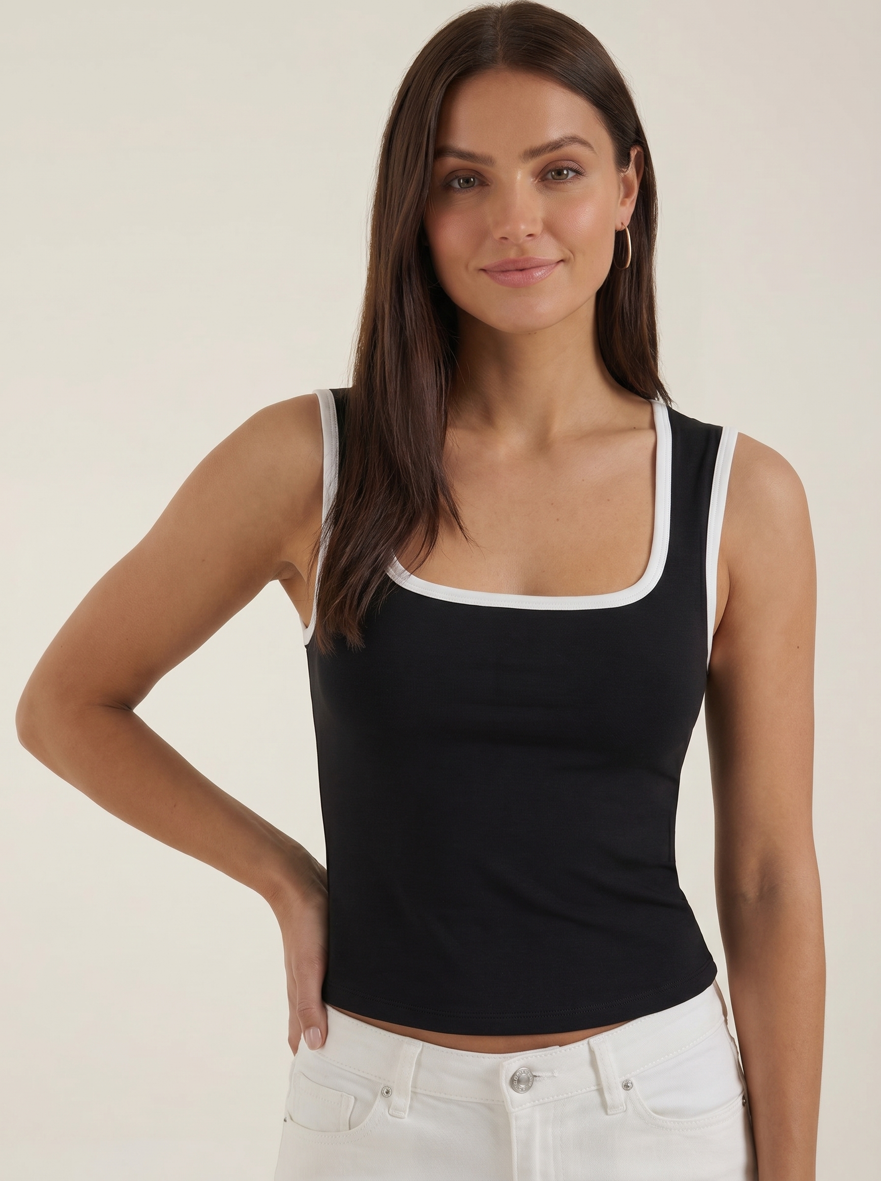 Hilary Tanktop mit eckigem Ausschnitt