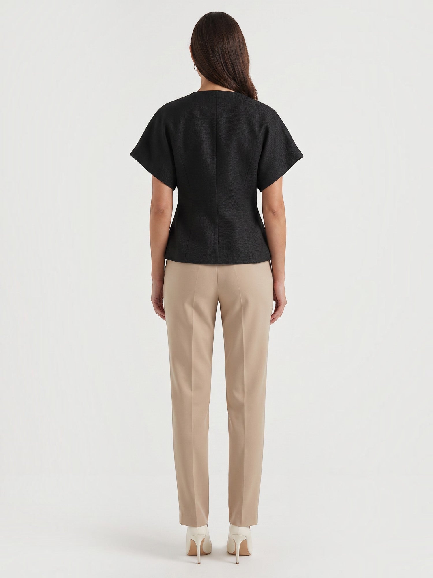Amy Blazer Top mit asymmetrischer Wickeloptik