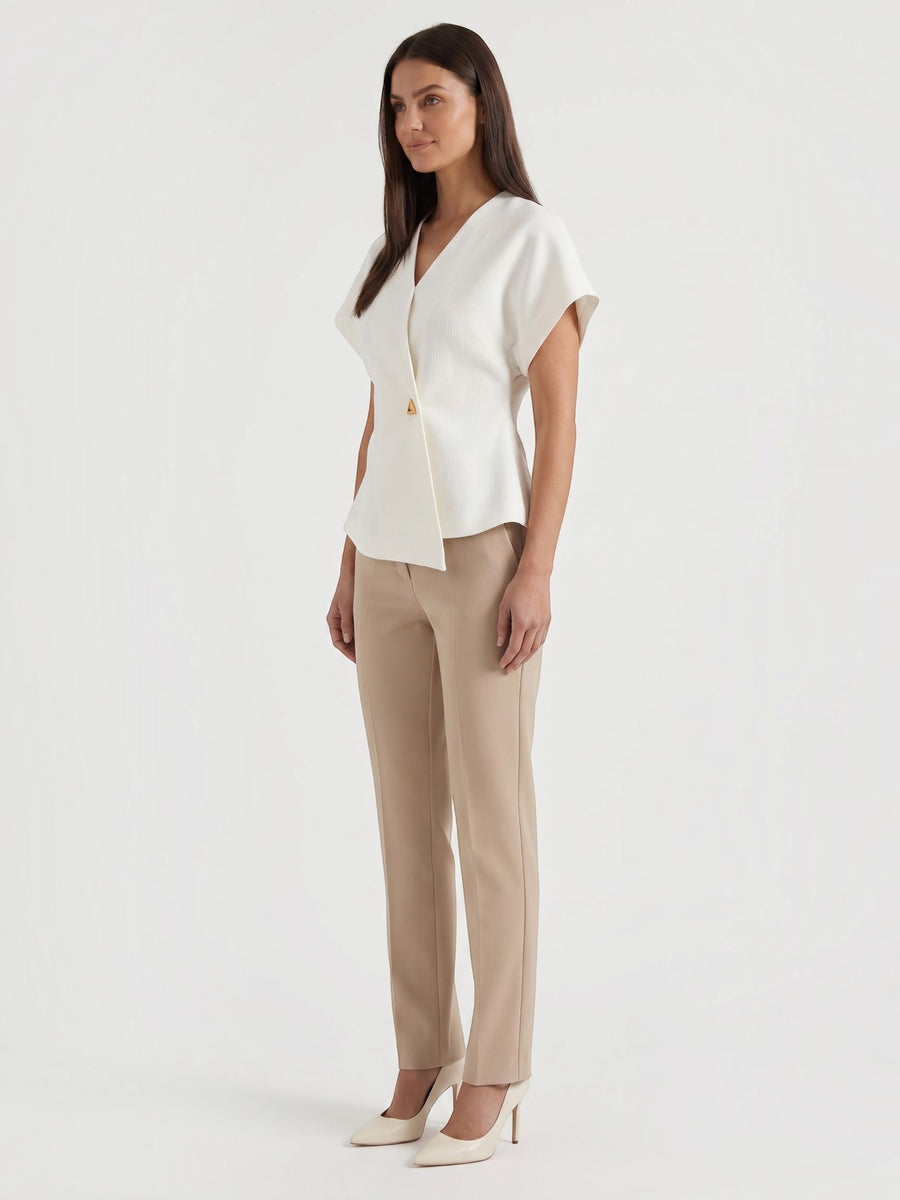 Amira Damen Blazer | Asymmetrische Wickeloptik, Tailliert, 100% Polyester - 3