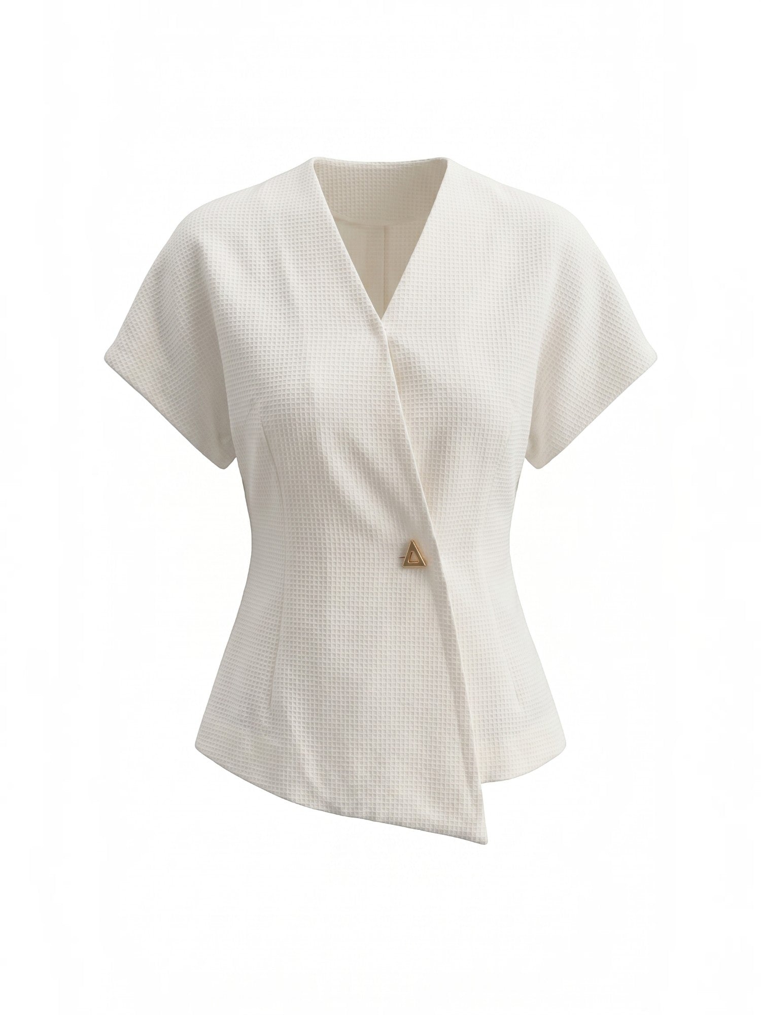 Amy Blazer Top mit asymmetrischer Wickeloptik