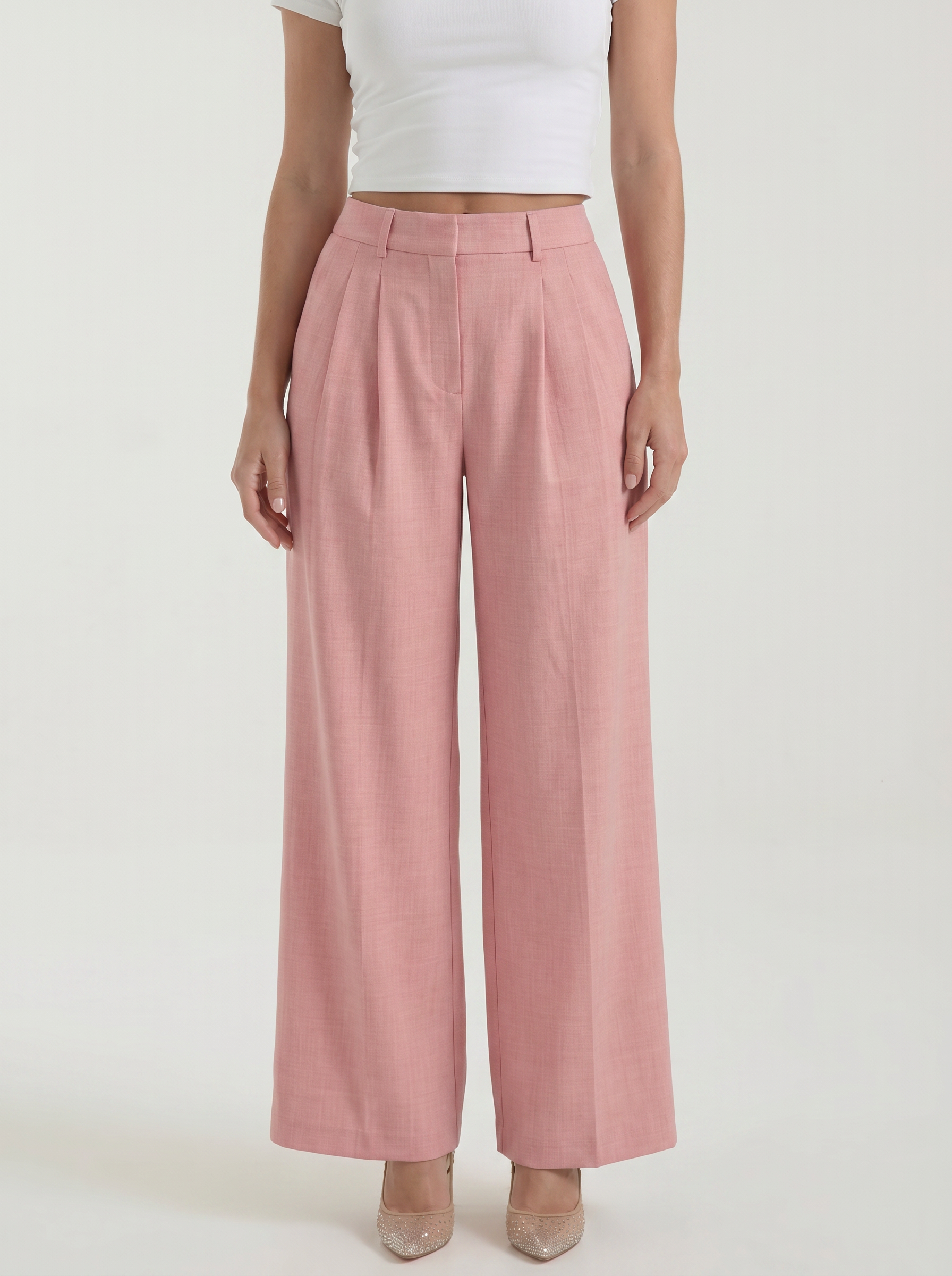 Courtney weite Hose aus Leinenmix
