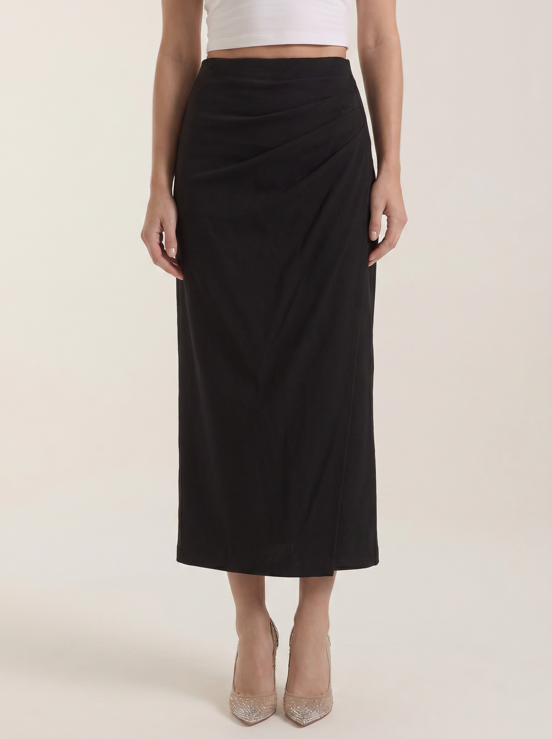 Elsie Baumwoll-Maxirock mit hoher Taille