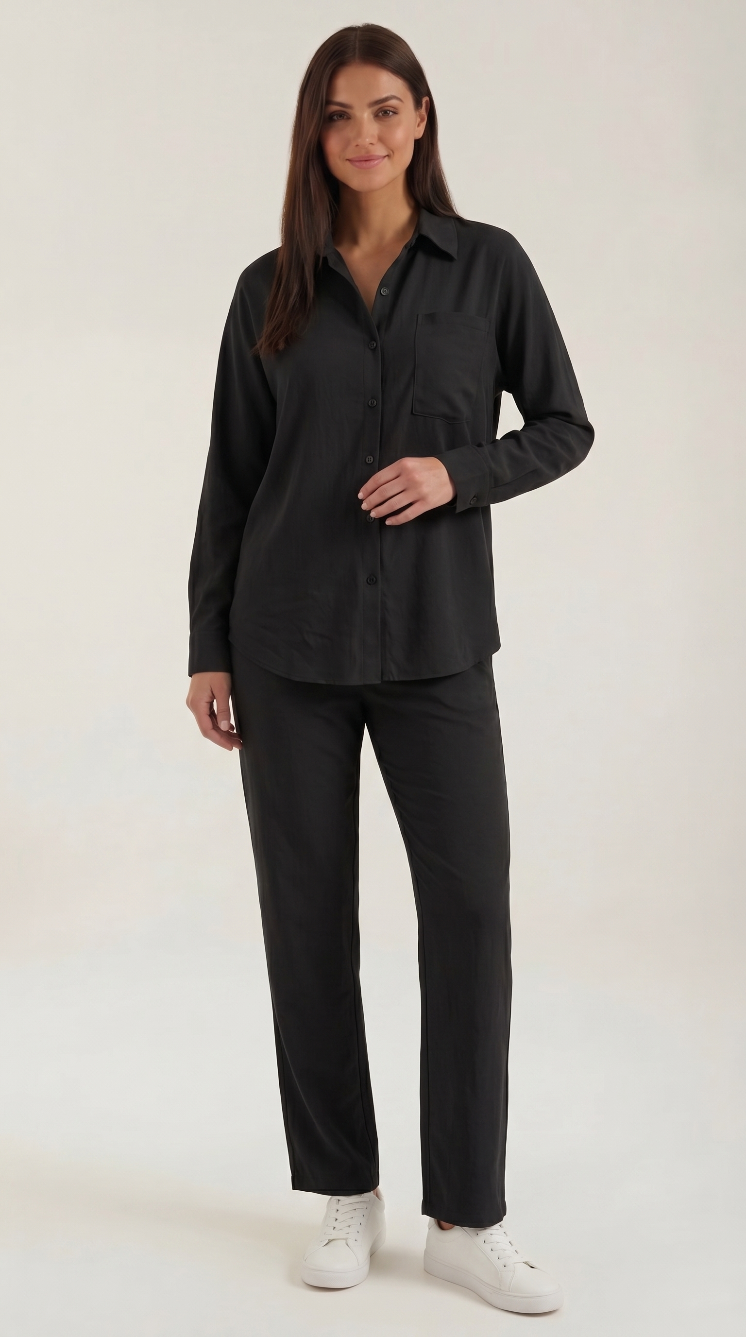 Amber Baumwoll Hosenanzug mit Overshirt