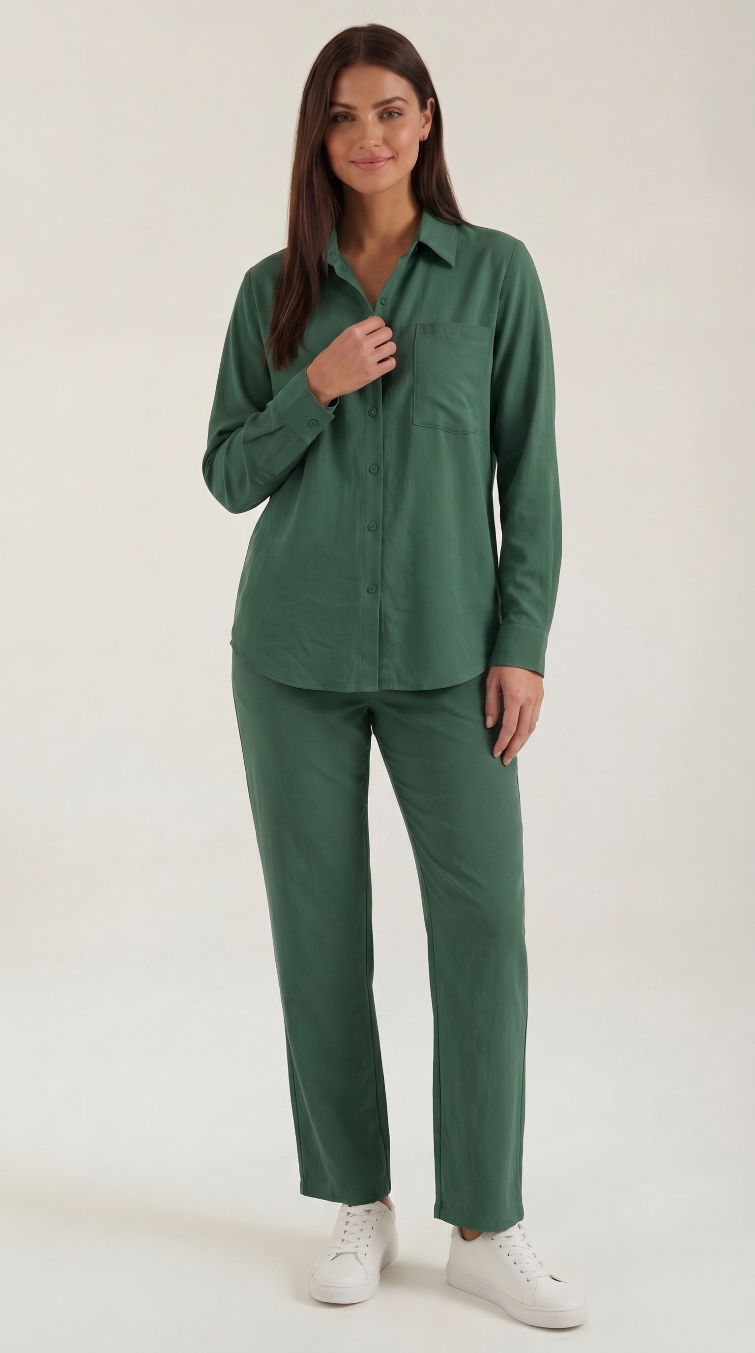 Amber Baumwoll Hosenanzug mit Overshirt
