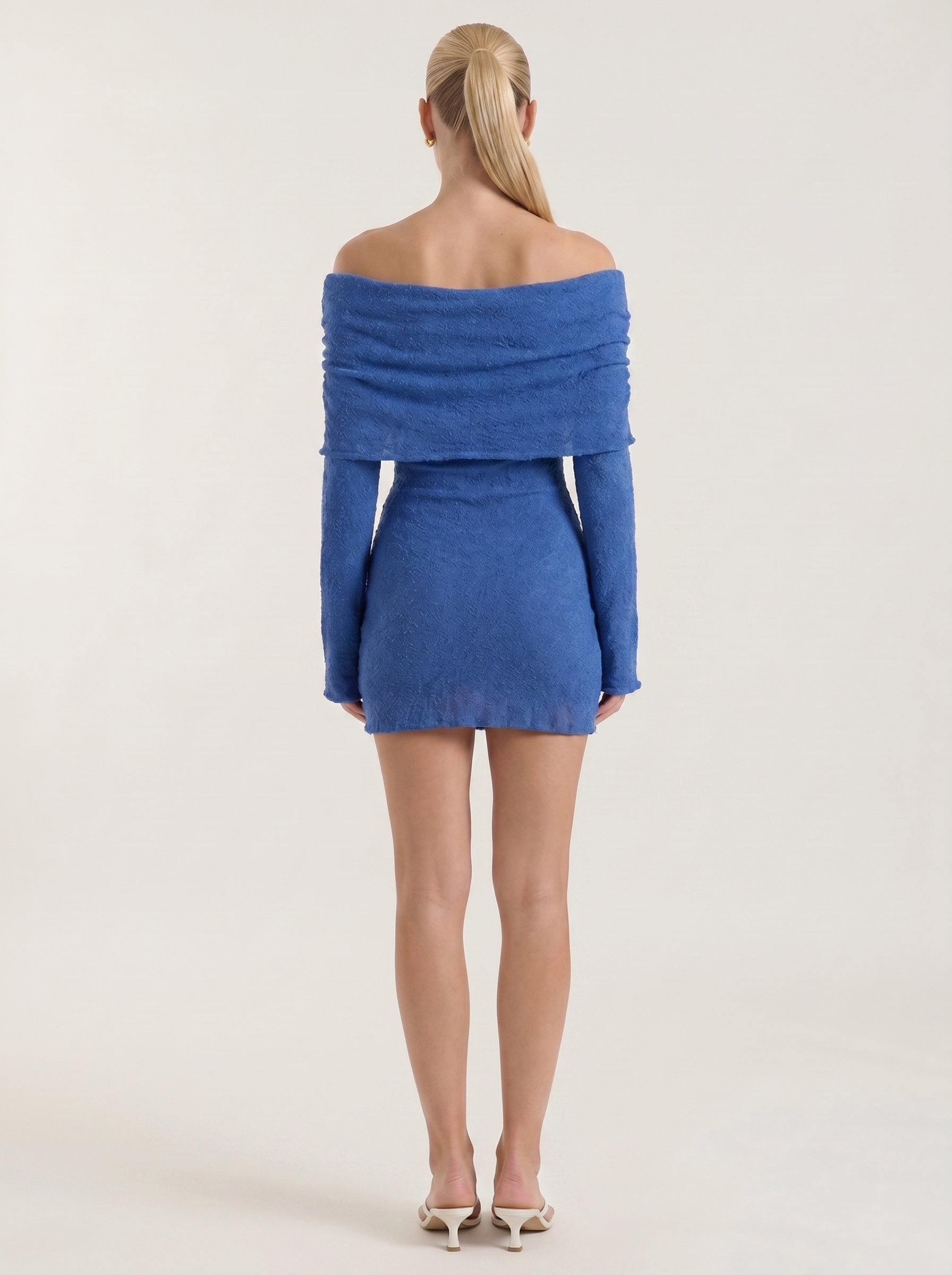 Rochelle Strickkleid Schulterfrei mit Langarm