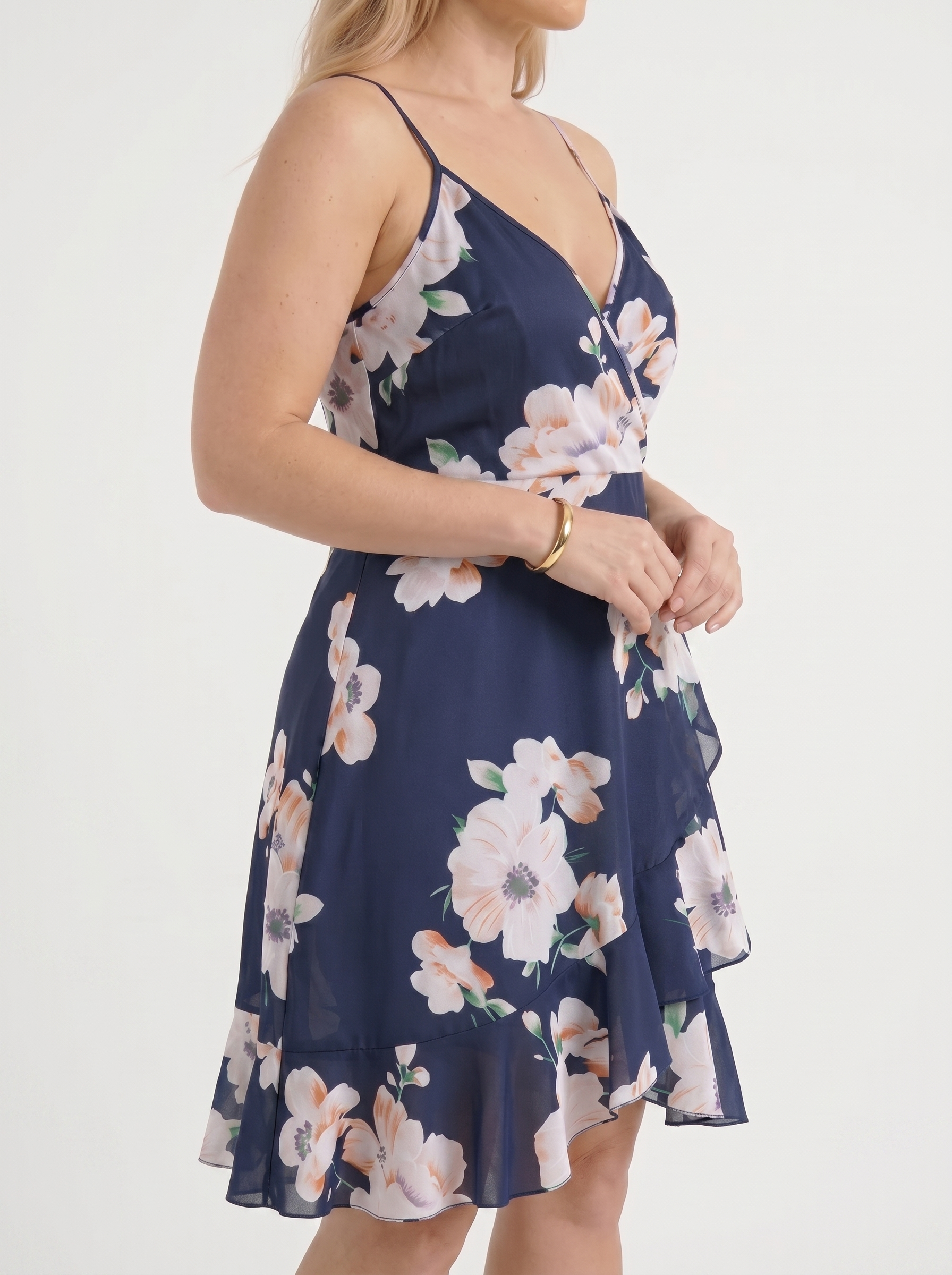 Willow Minikleid mit Wickeloptik und Volantsaum