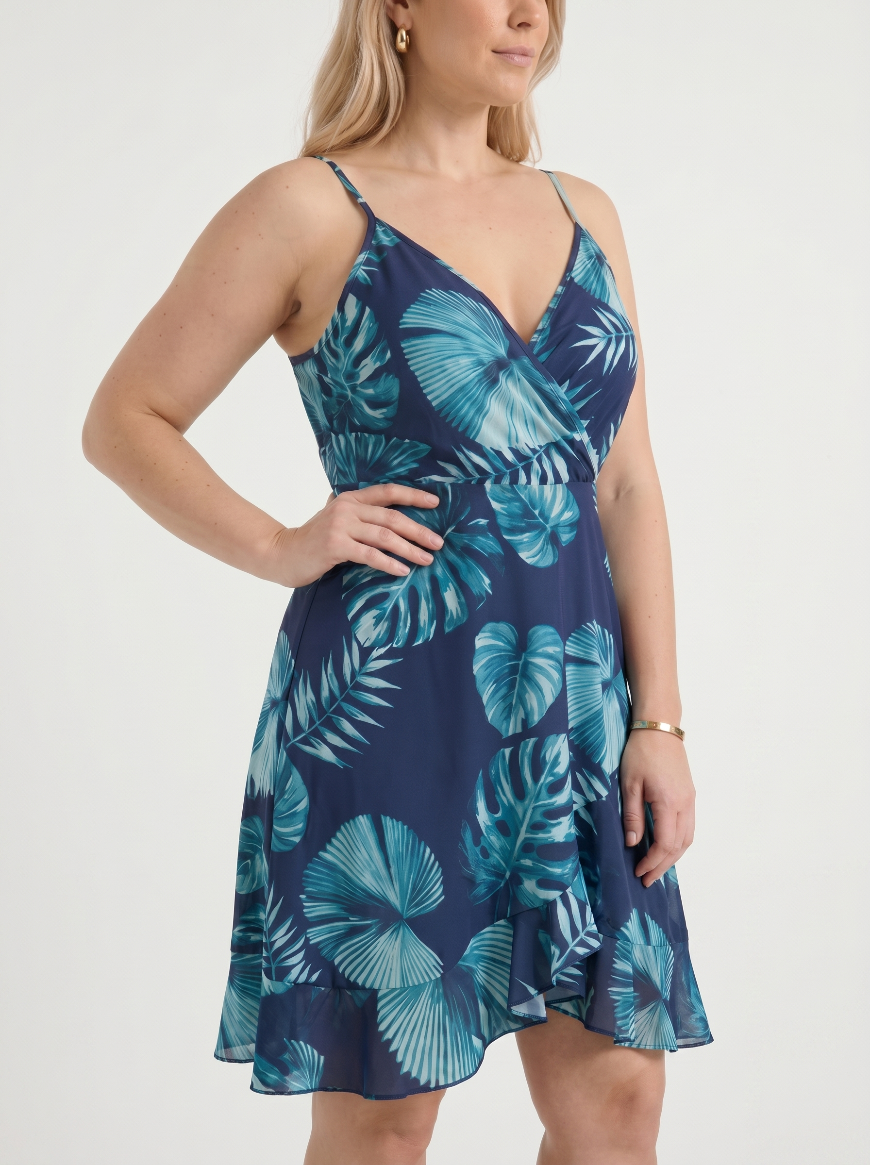 Willow Minikleid mit Wickeloptik und Volantsaum