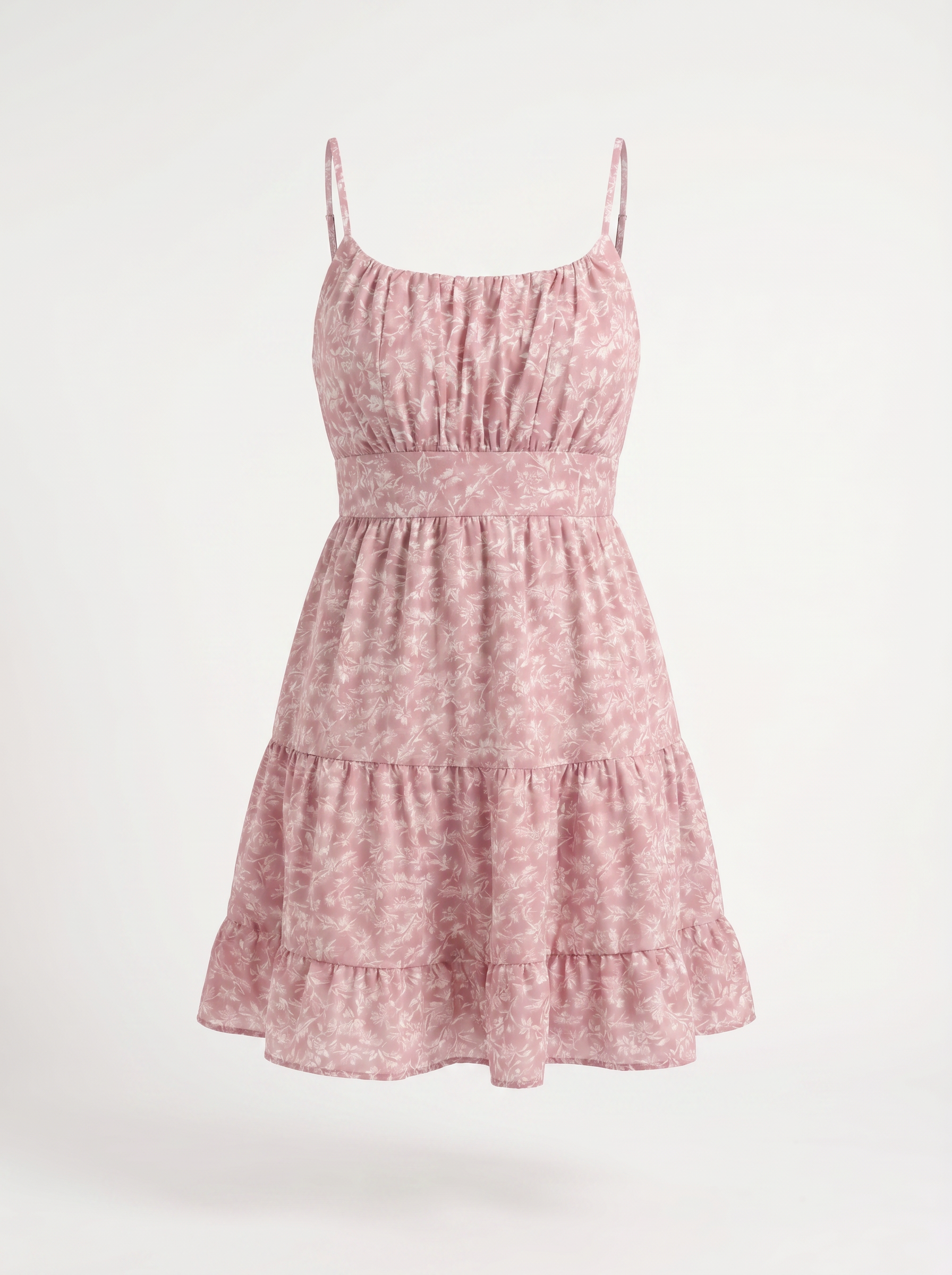 Kiana Minikleid mit Spaghettiträgern und Stufenrock