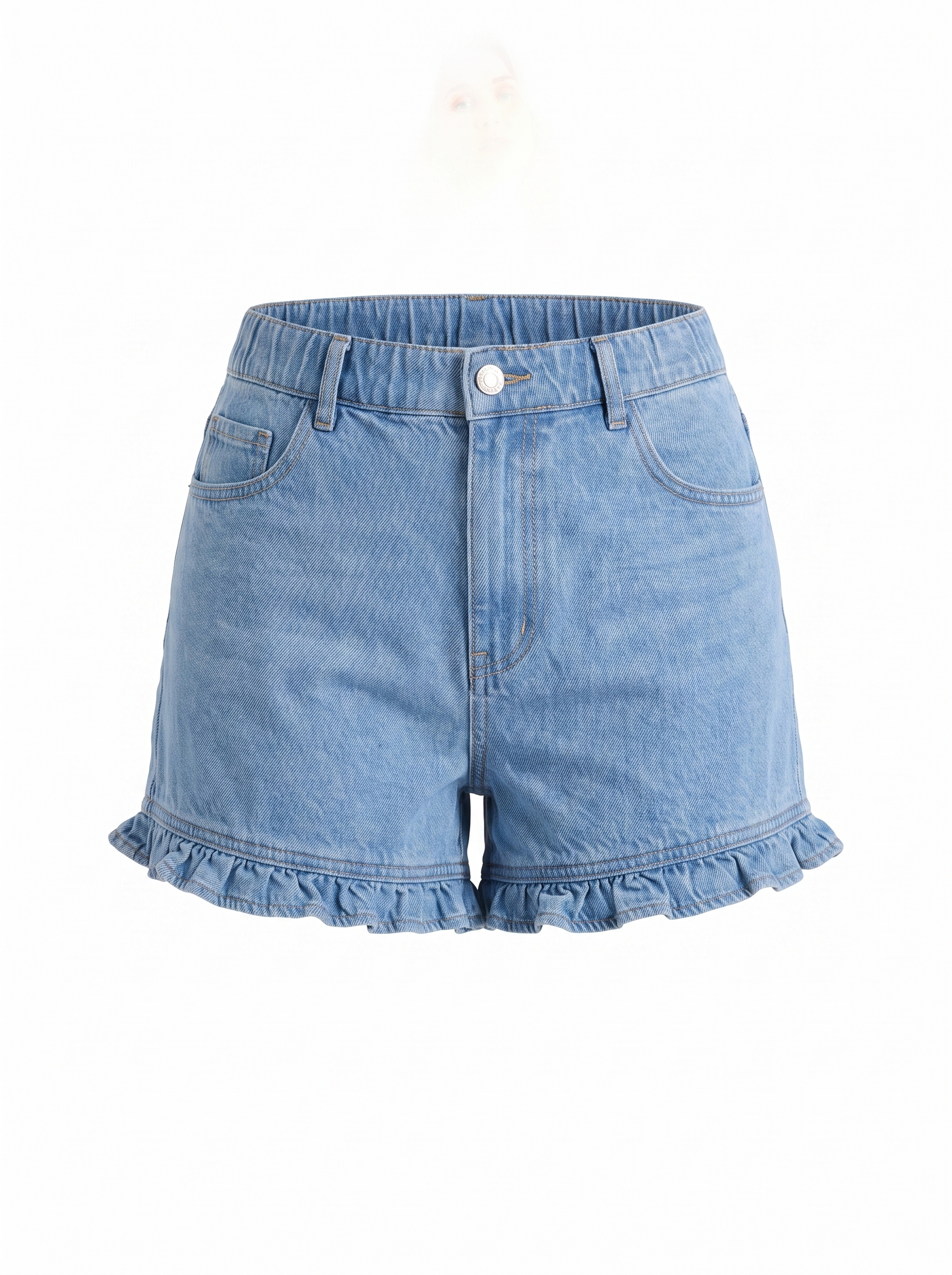 Kaia Jeansshorts mit Rüschensaum