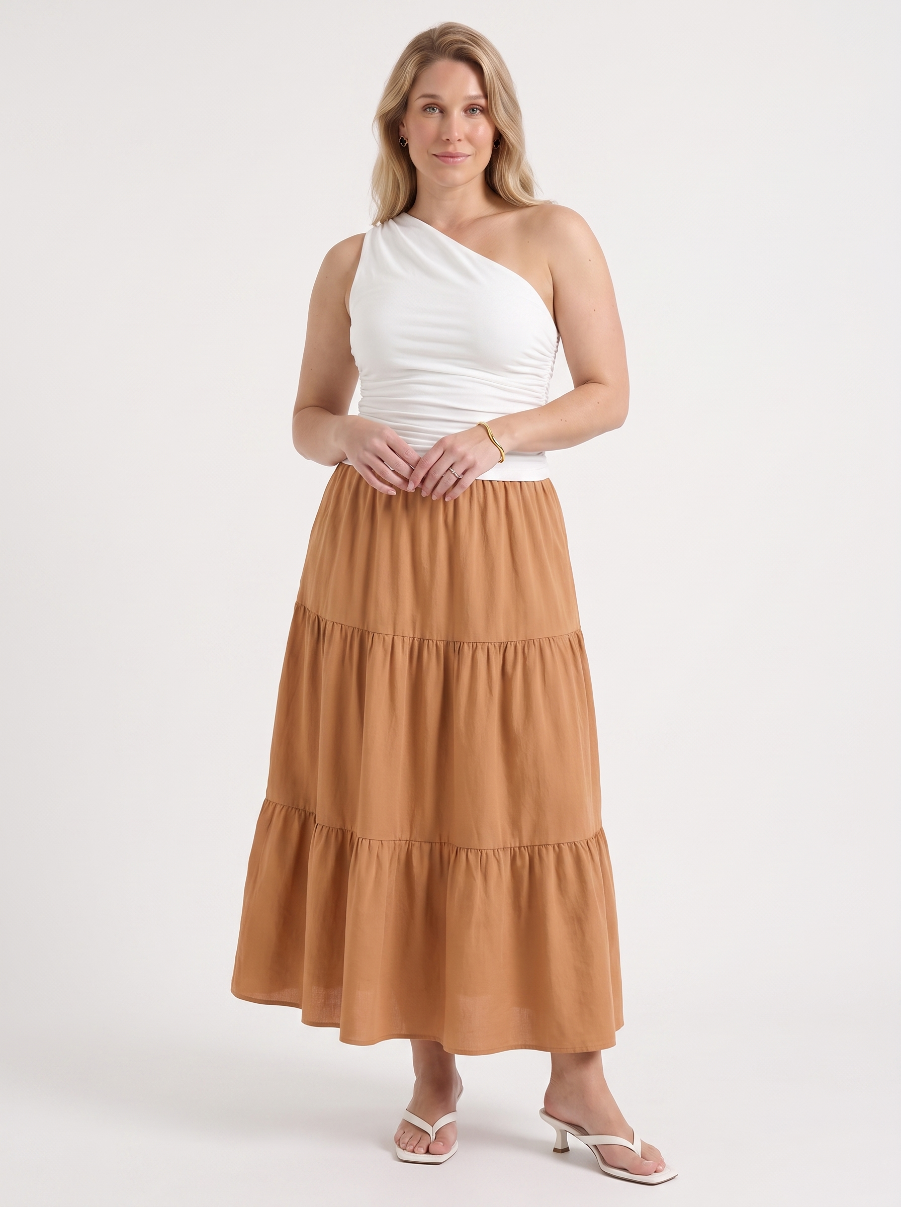 Agnes Maxirock im Stufen-Look