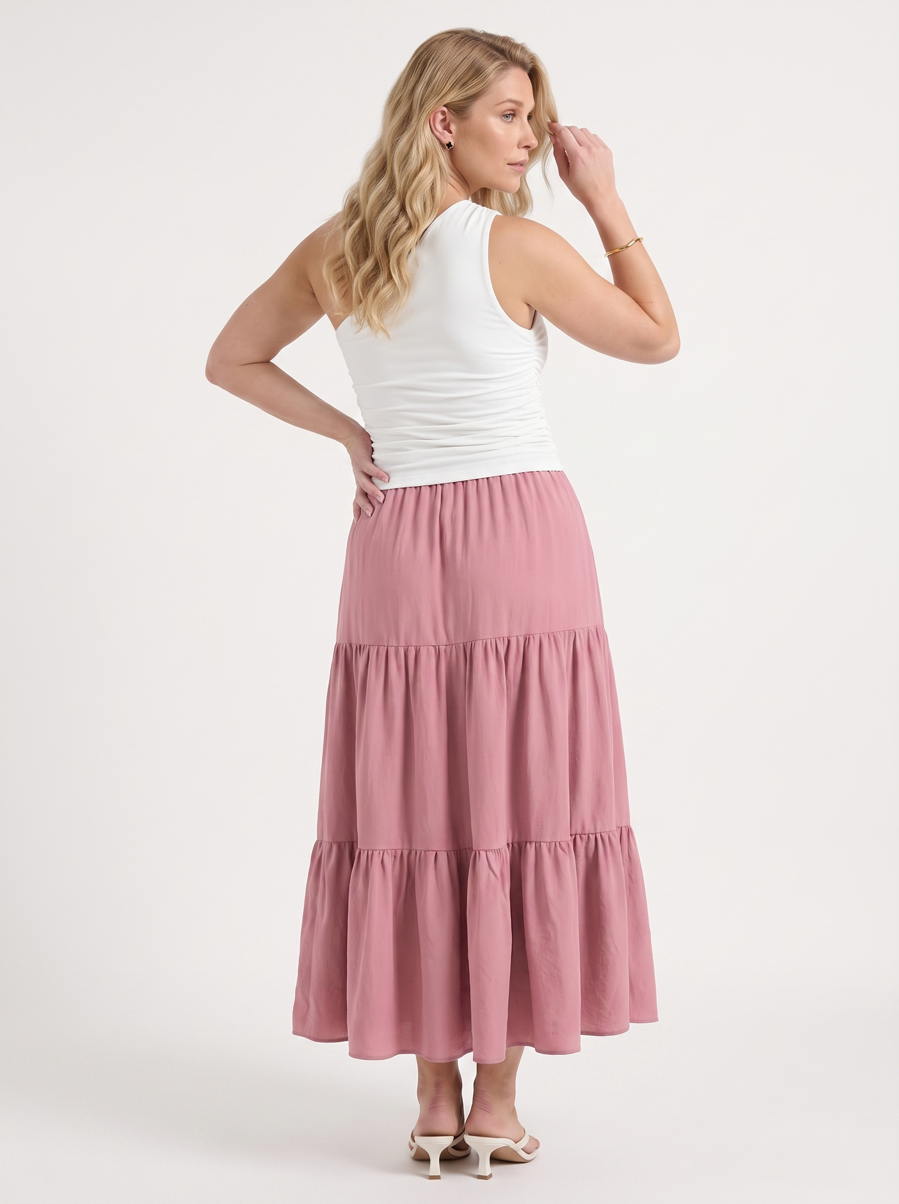 Agnes Maxirock im Stufen-Look