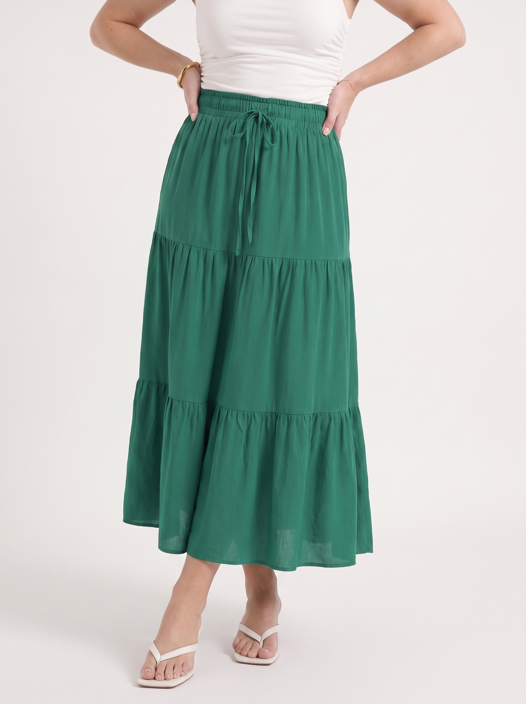 Agnes Maxirock im Stufen-Look