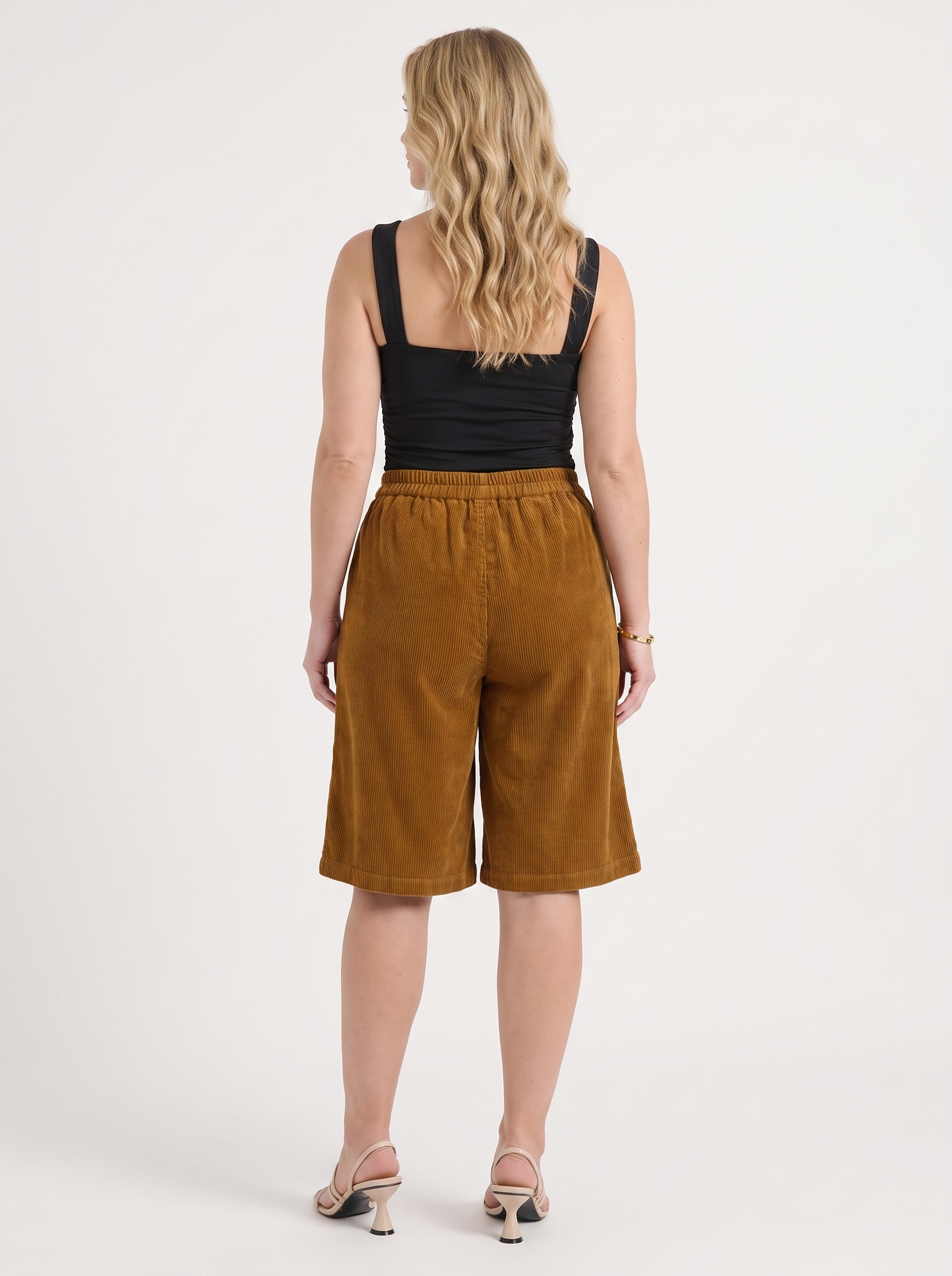 Lauren Cord-Shorts mit weitem Bein