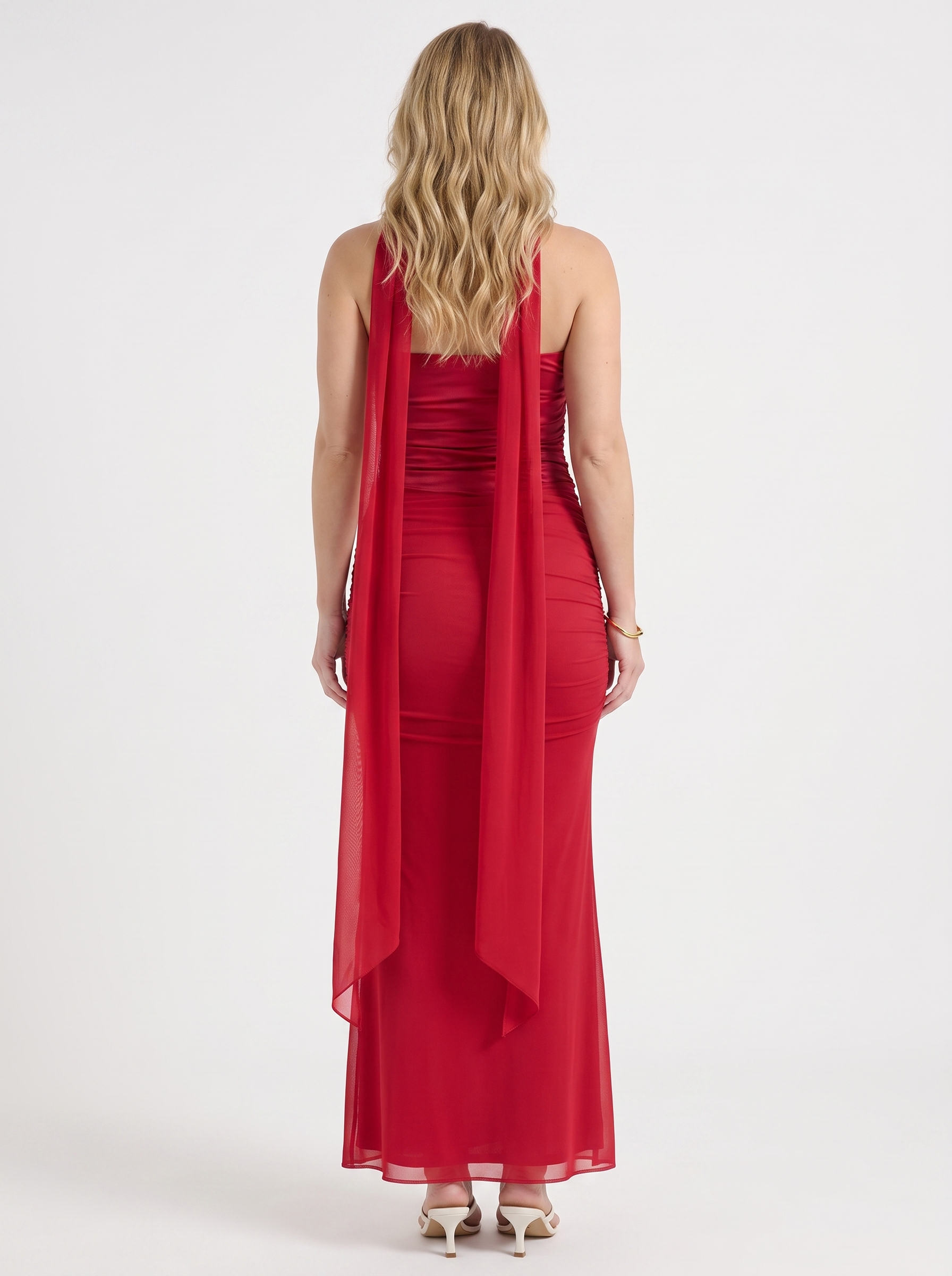 Ondine Maxikleid mit Schalkragen