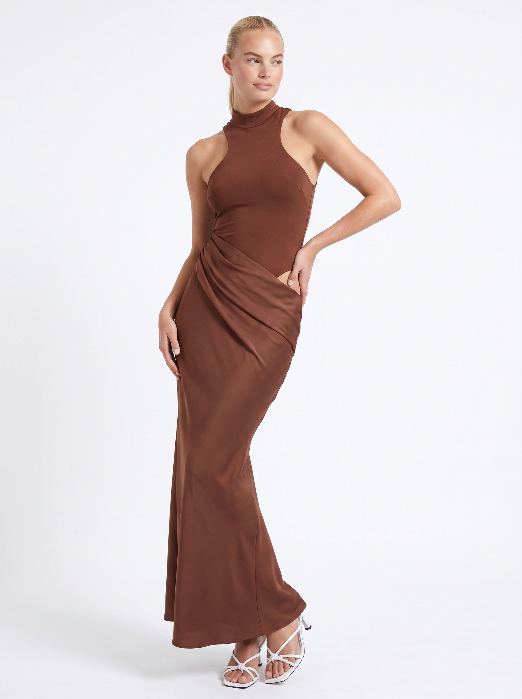 Hester Maxikleid mit Rollkragen