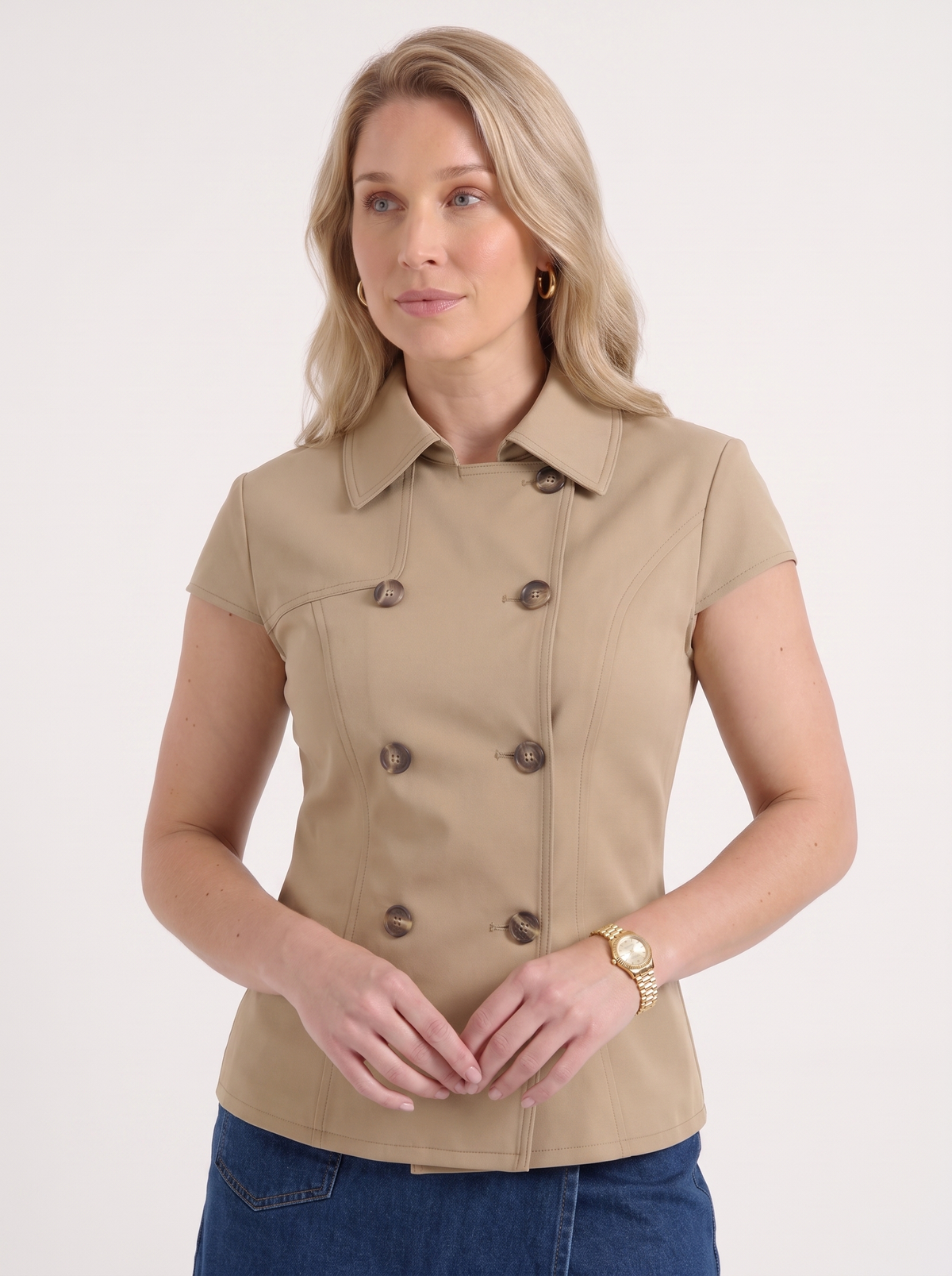 Marley Bluse mit Zweireiher-Knopfleiste