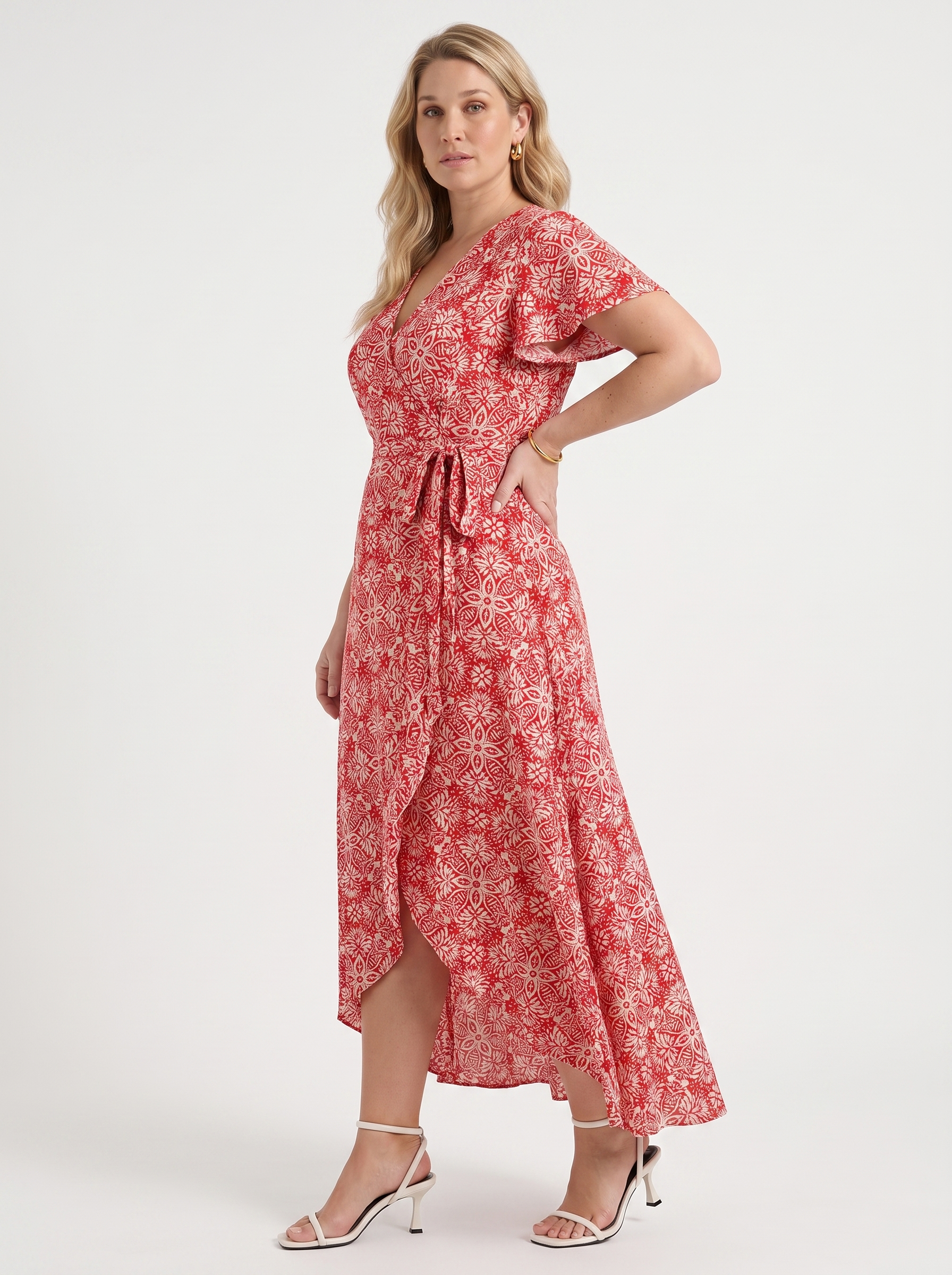 Sorina Wickelmaxikleid mit Print