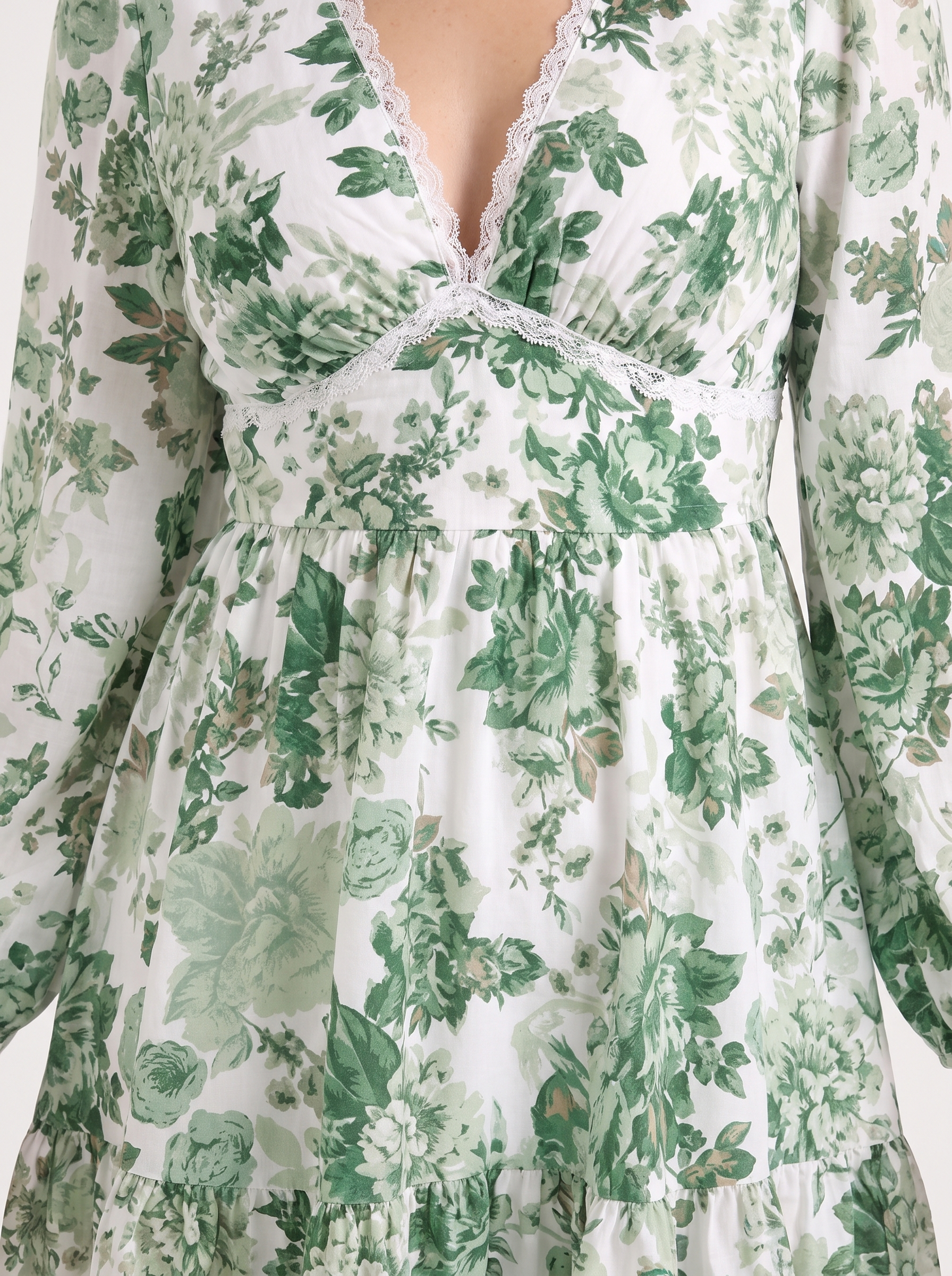 Kai Mini-Blumenkleid mit Ballonärmeln