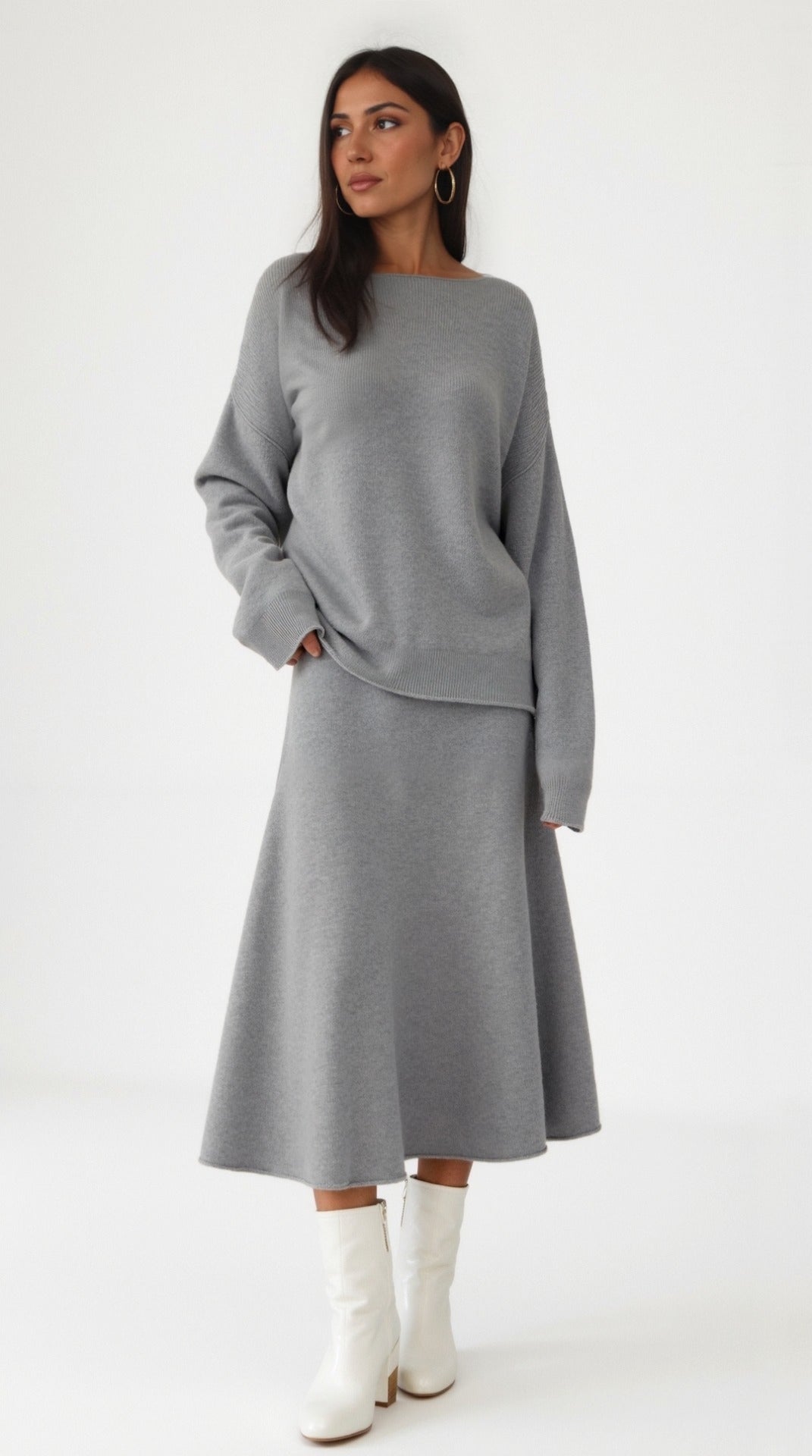 Amy Strickoberteil und Rock im Set